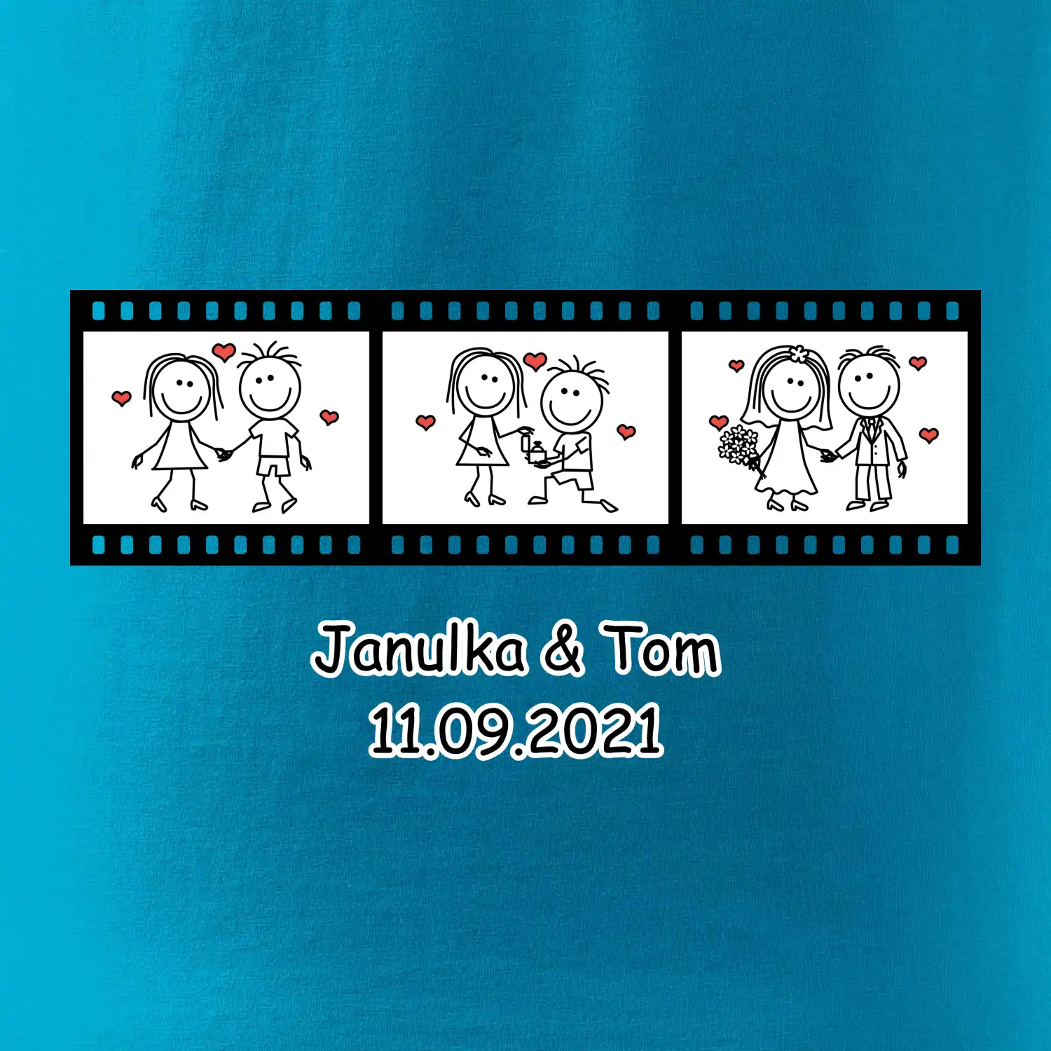 Svatební den - váš nápis (Hana-creative)