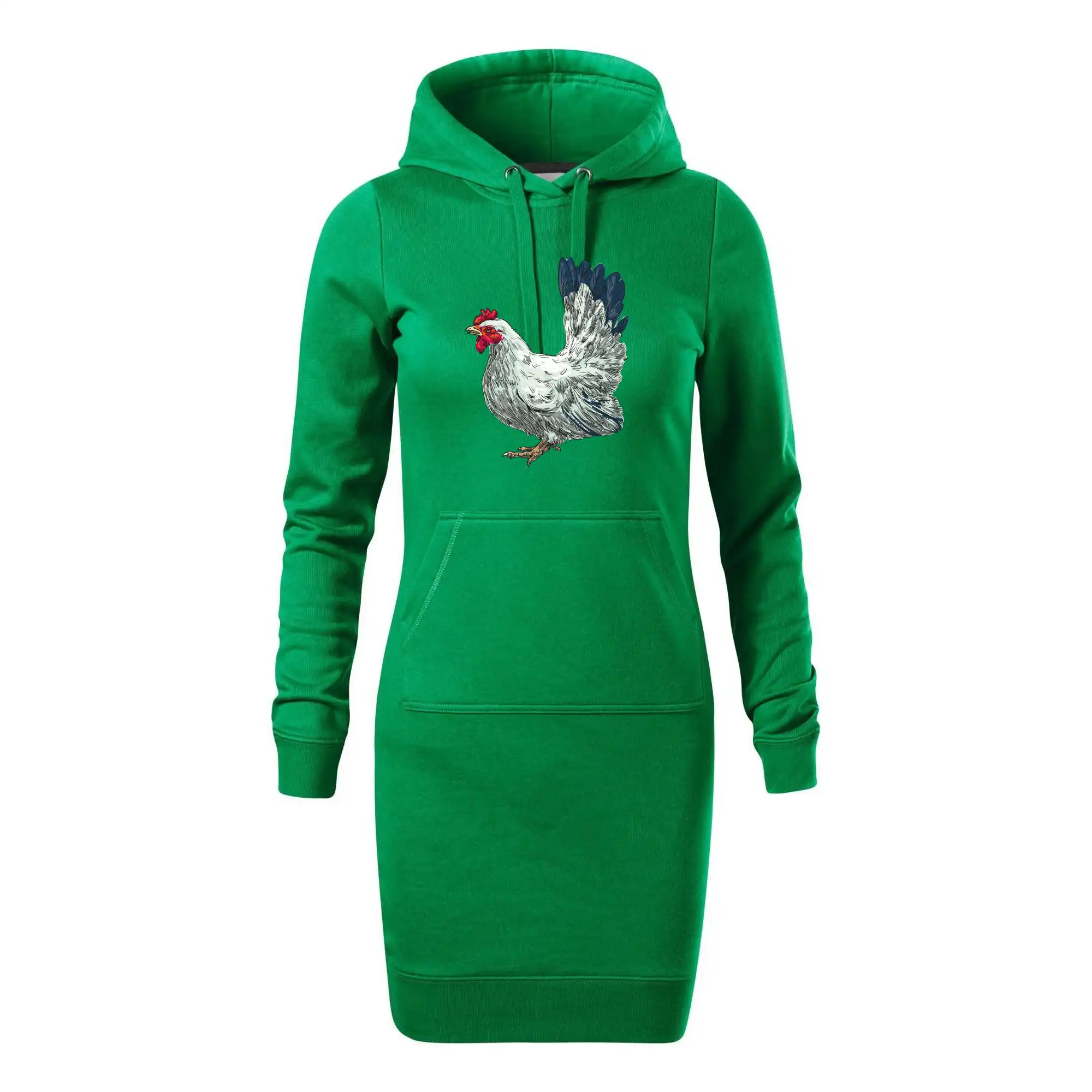 Slepice kreslená bílá