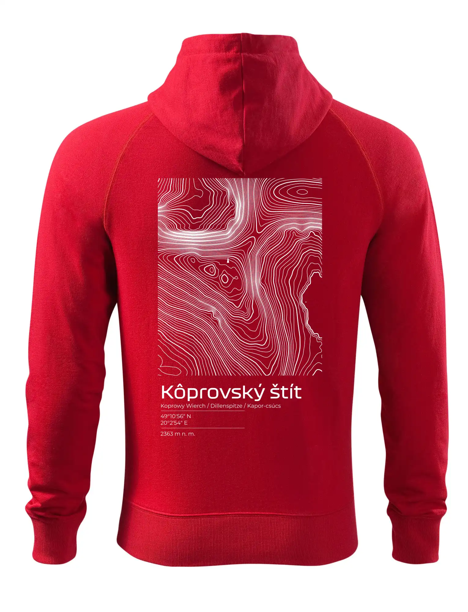 Kôprovský štít - vrstevnice v obdélníku