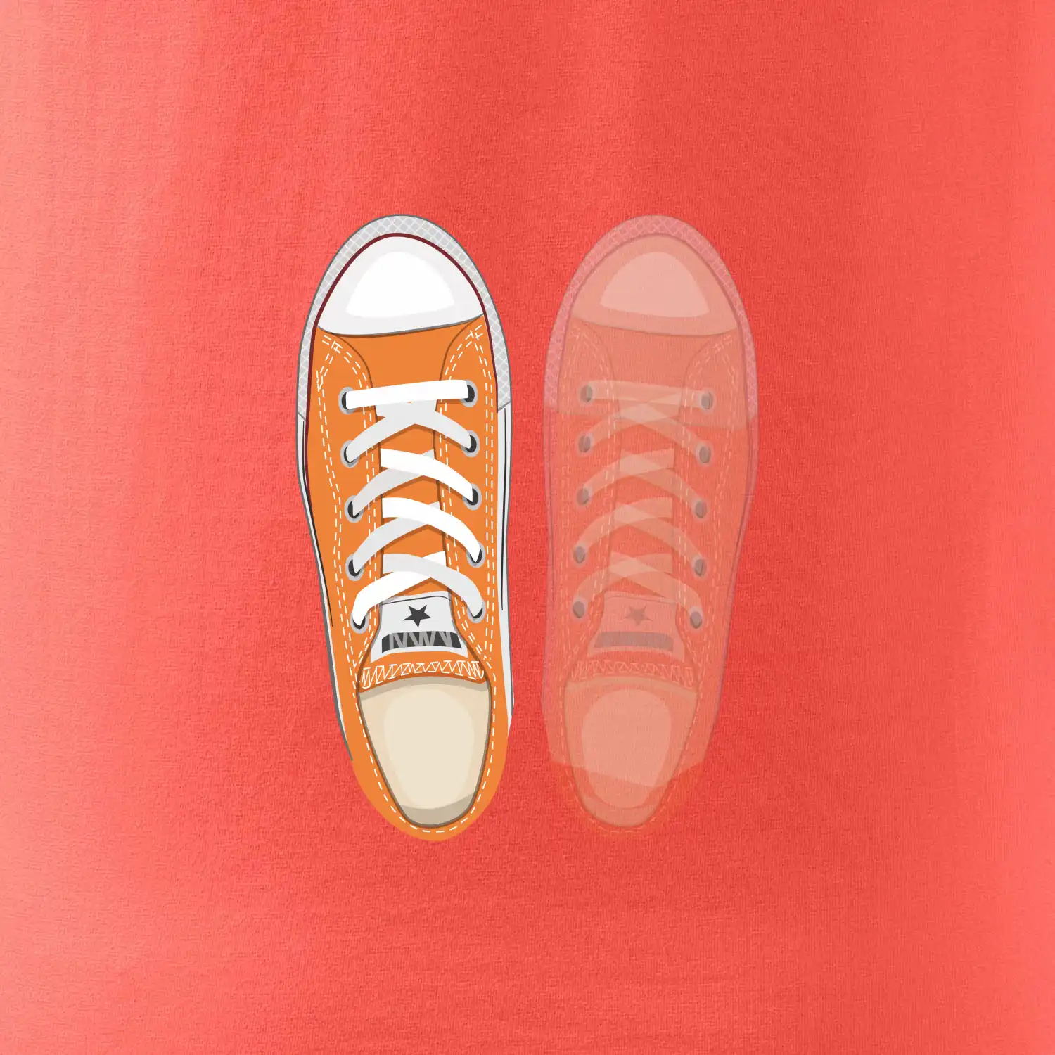 Párové boty - oranžové