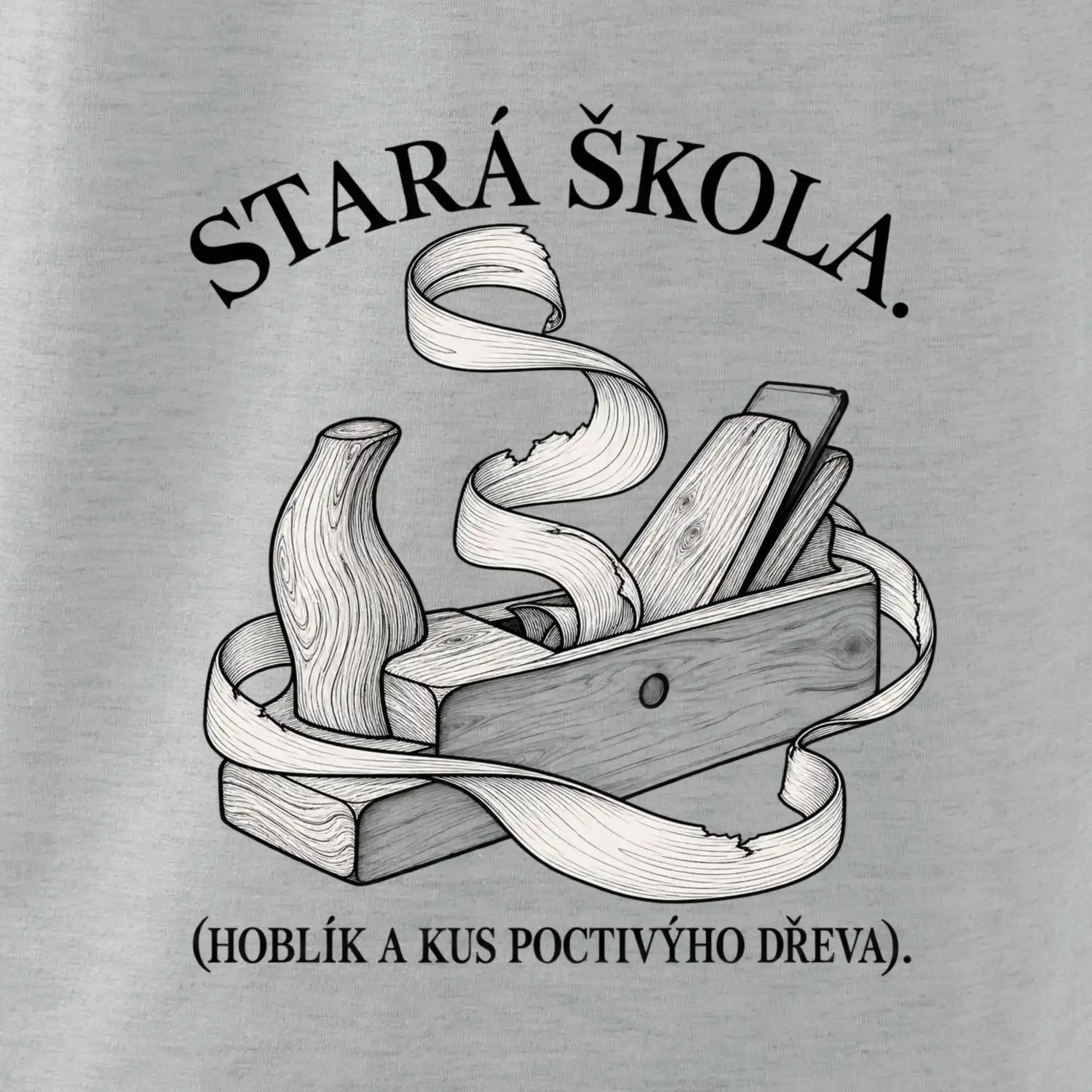 Stará škola hoblík a kus poctivýho dřeva