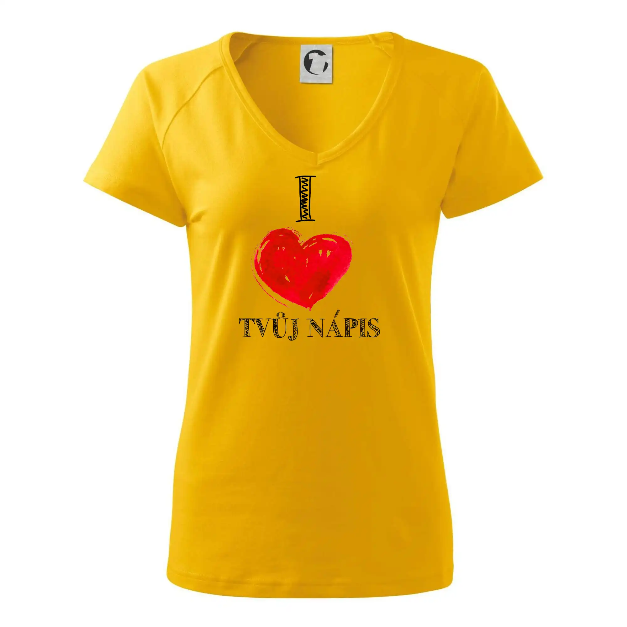 I love malované srdce - vlastní nápis