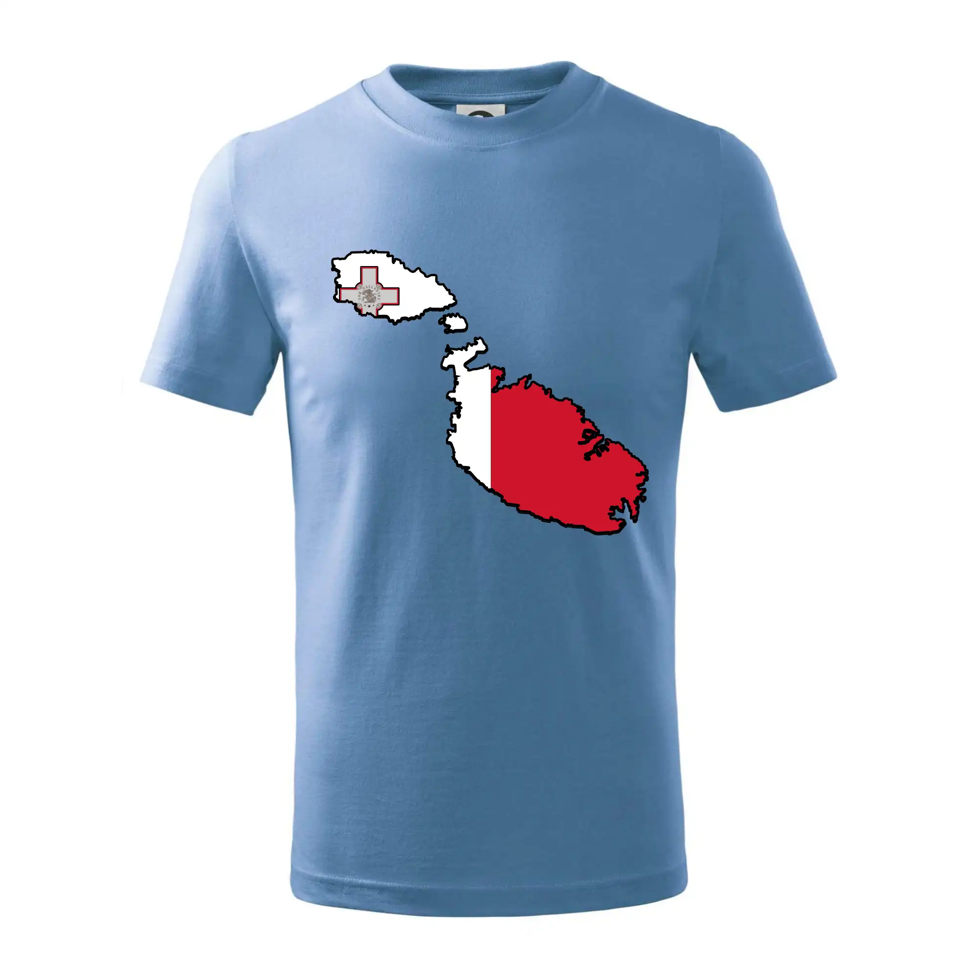 Mapa Malta s vlajkou