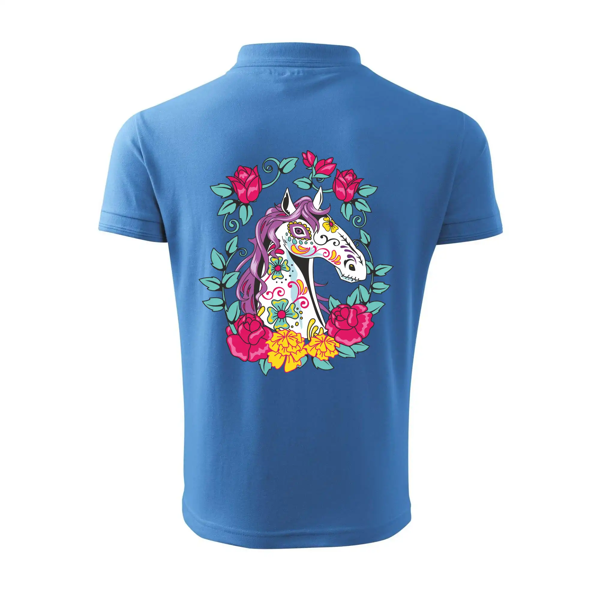 Kůň barevný s květinami