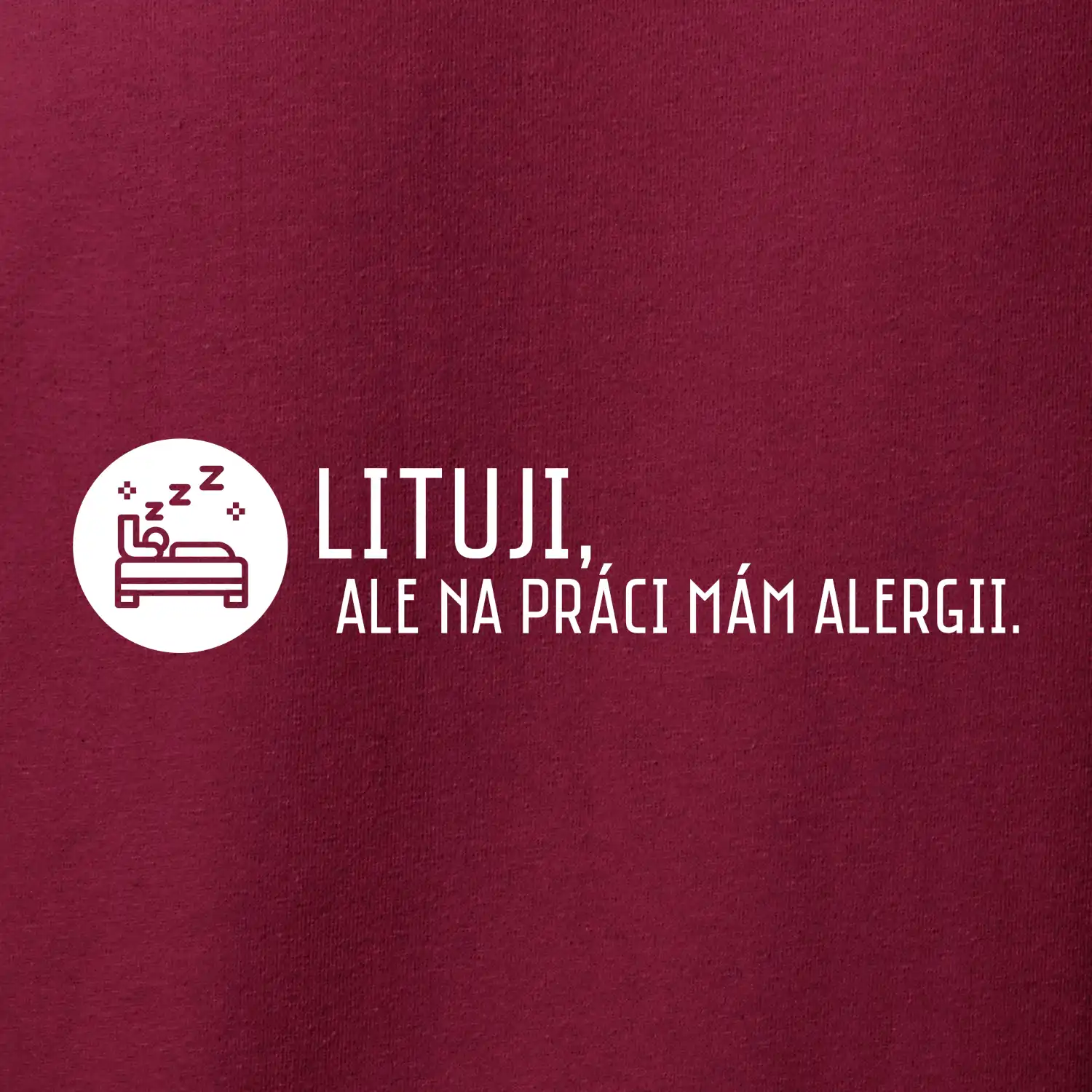 Lituji na práci mám alergii