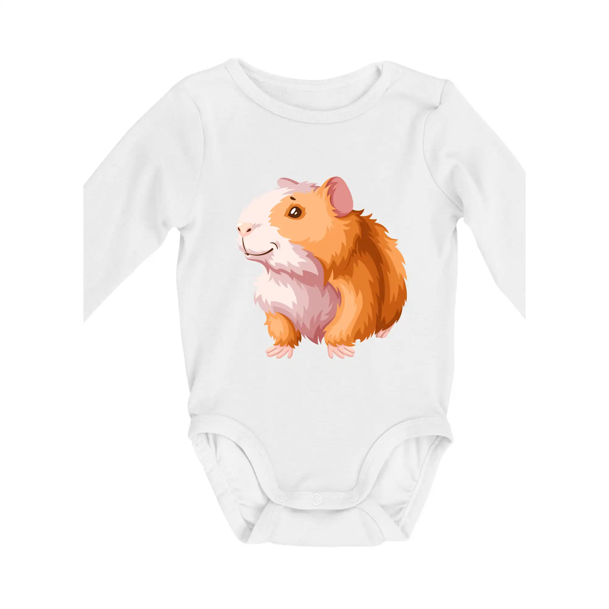 Morče - kreslené, bílo oranžové