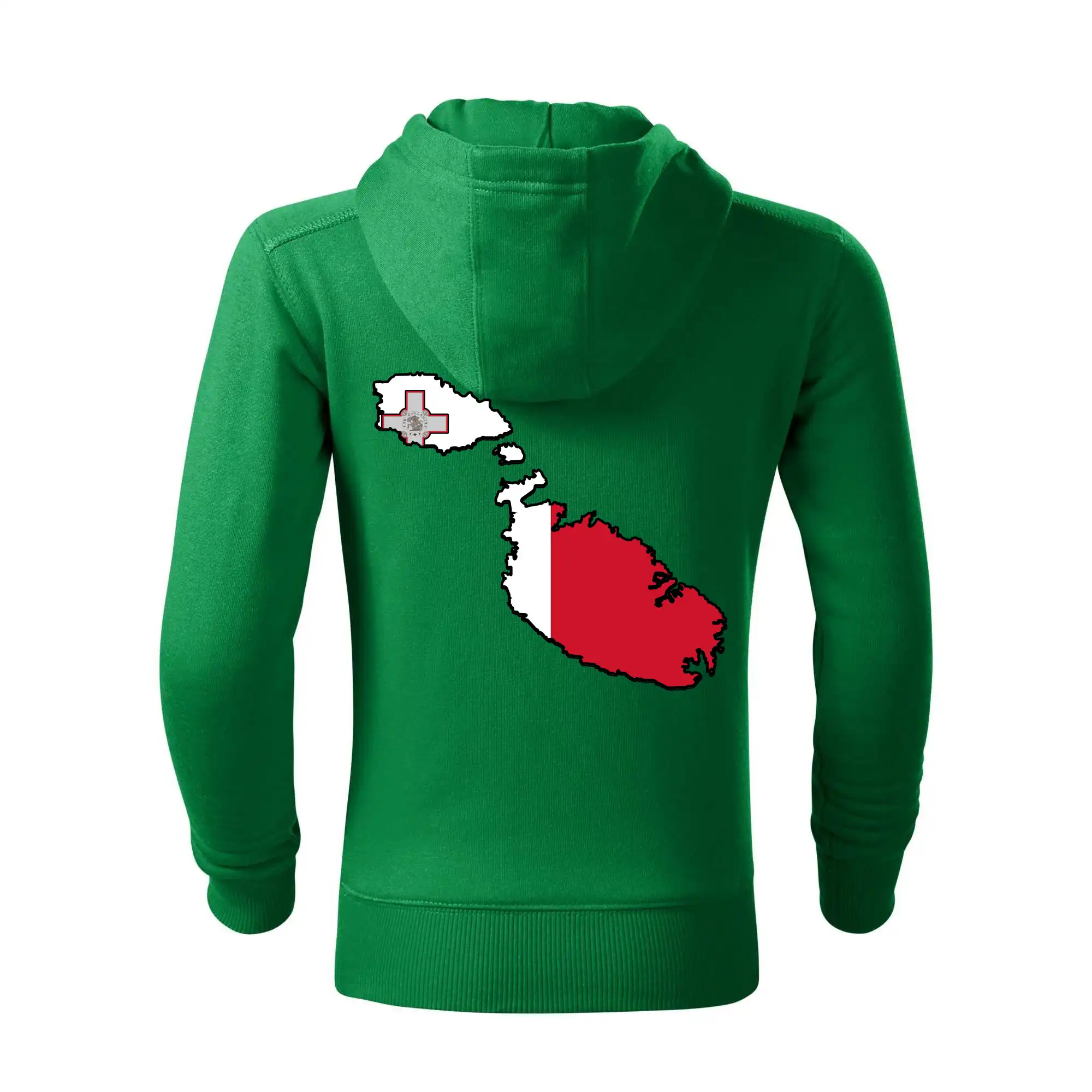 Mapa Malta s vlajkou