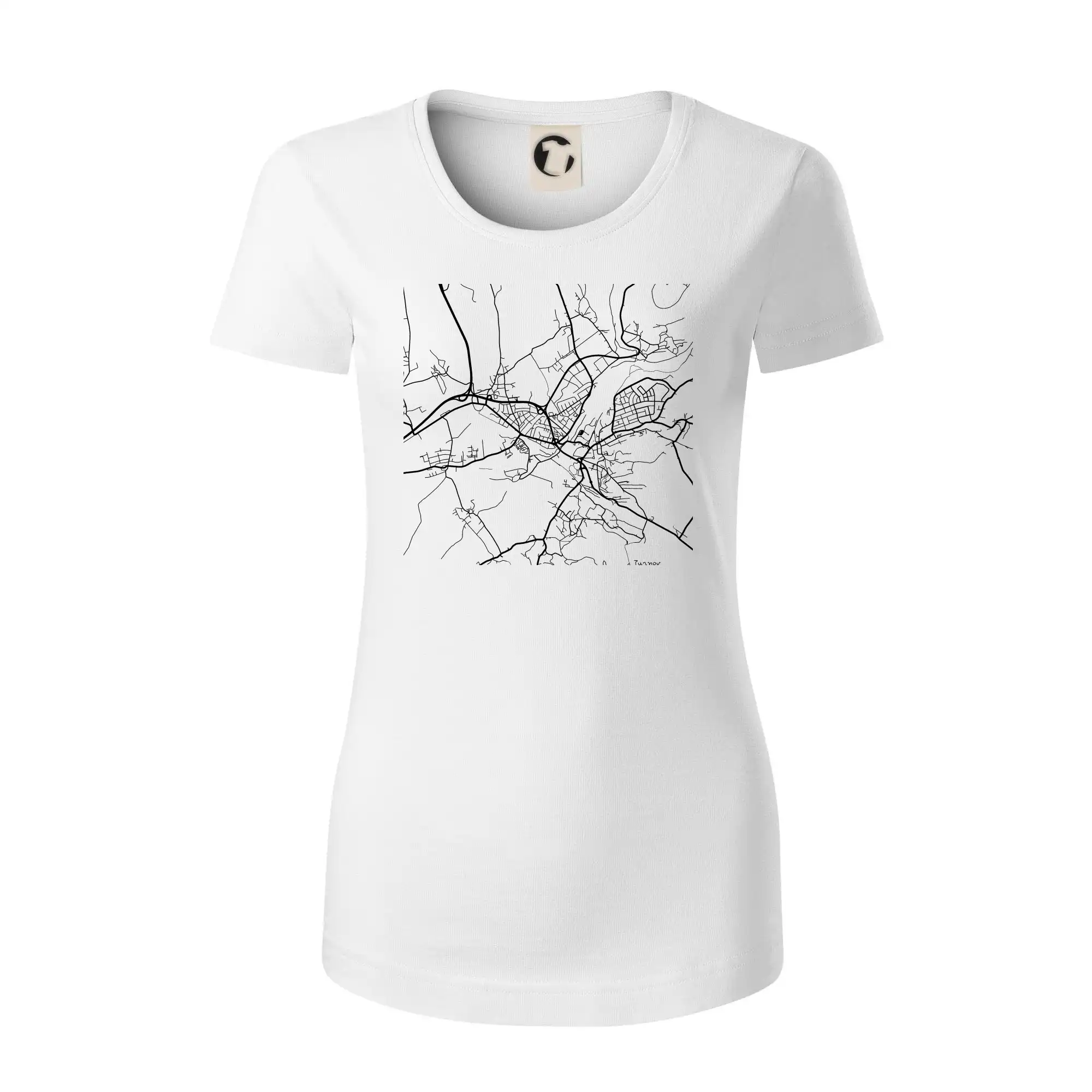 Mapy měst černobílé Turnov