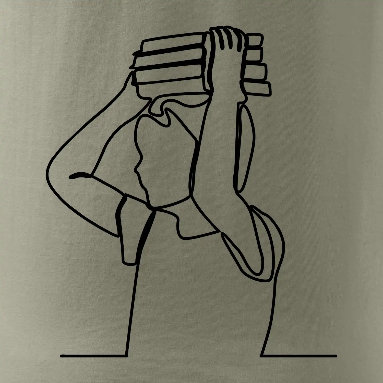 Student a kniha jedním tahem