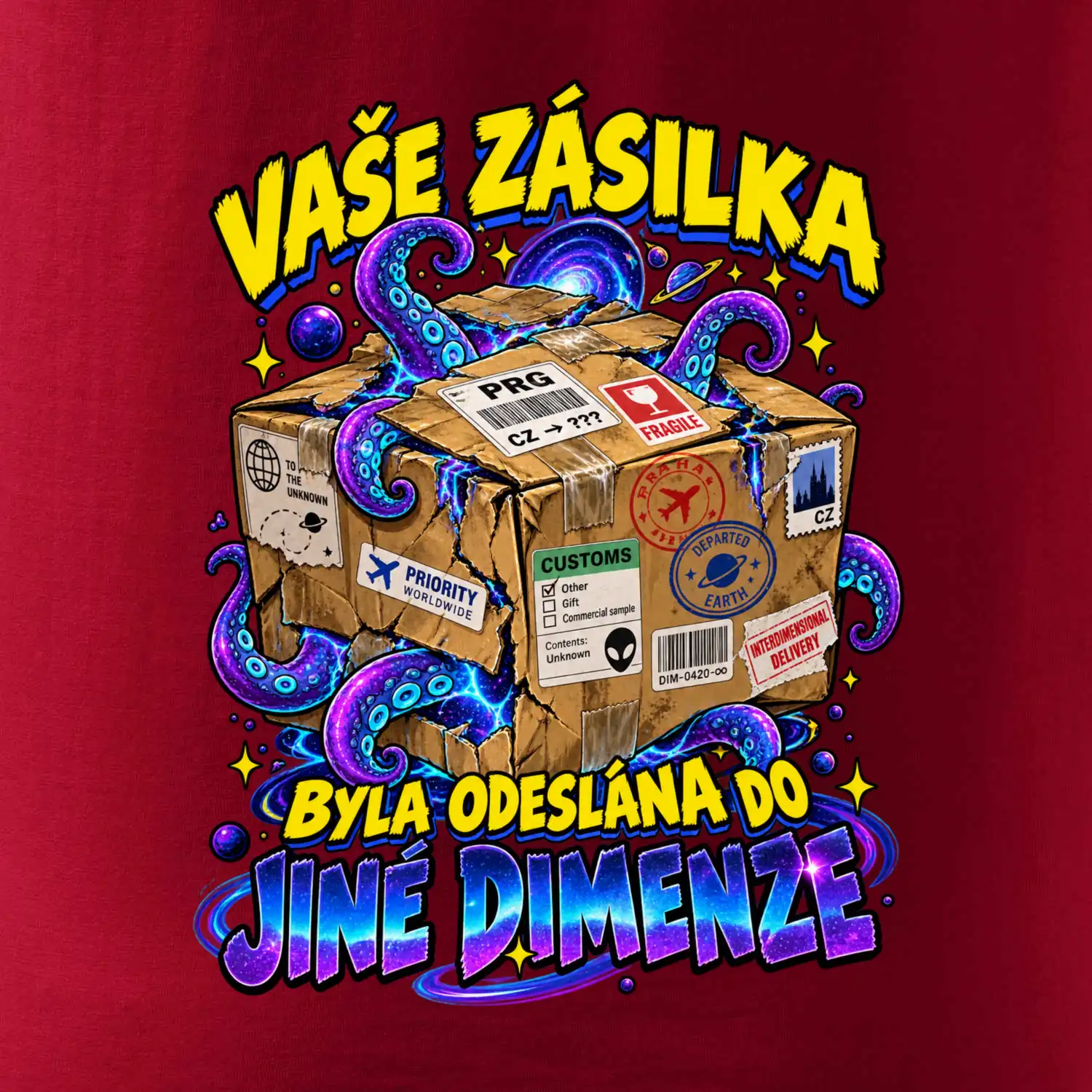 Vaše zásilka byla odeslána do jiné dimenze