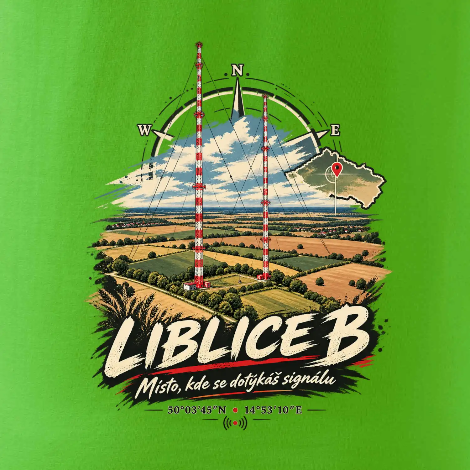 Liblice B vysílače v české krajině