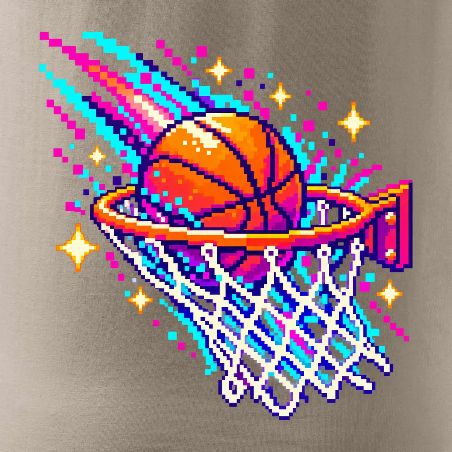 Pixel art basketbalový koš