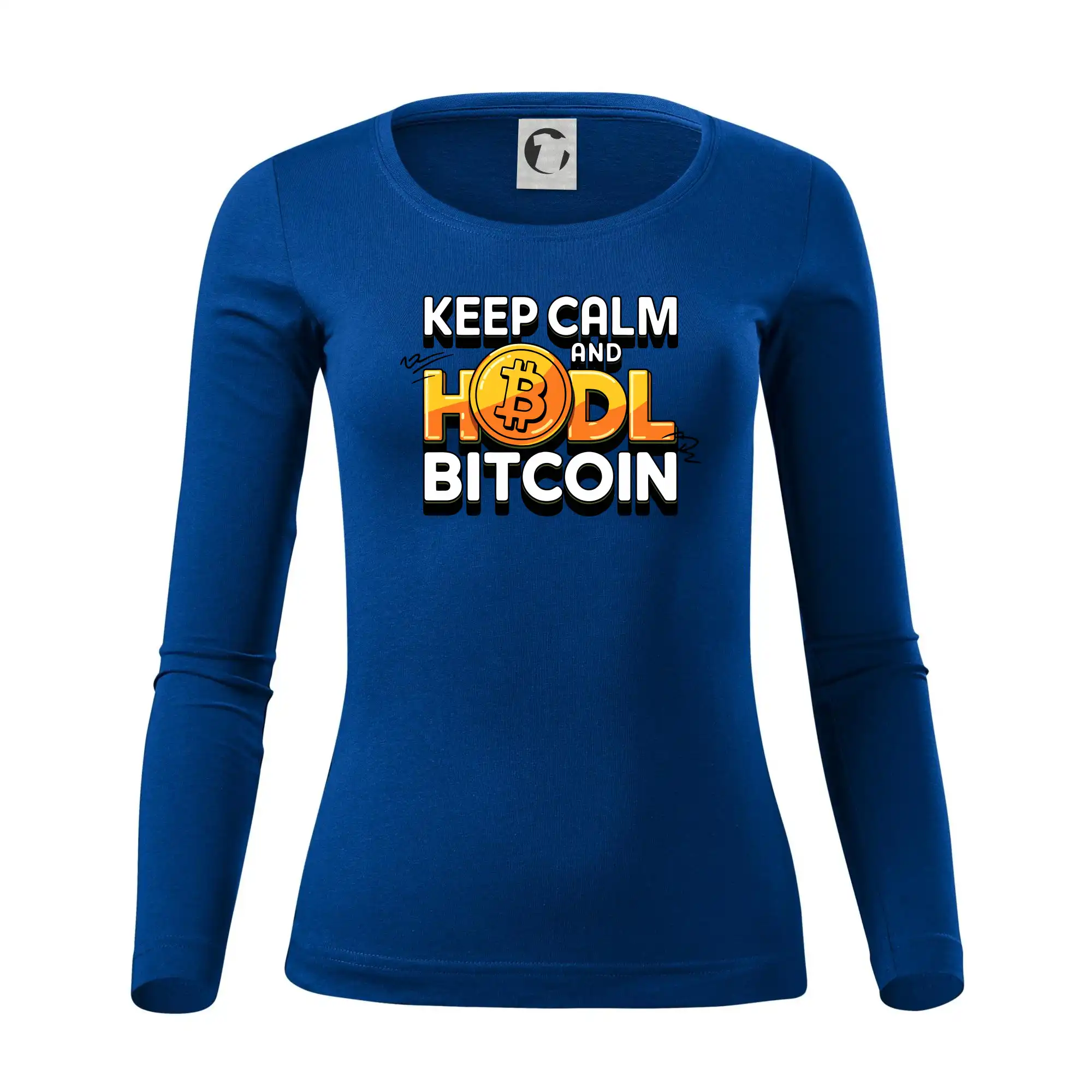 3D nápis Keep Calm and HODL Bitcoin