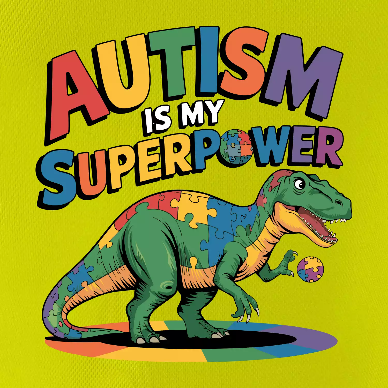 Stojící Rex Autism is my superpower