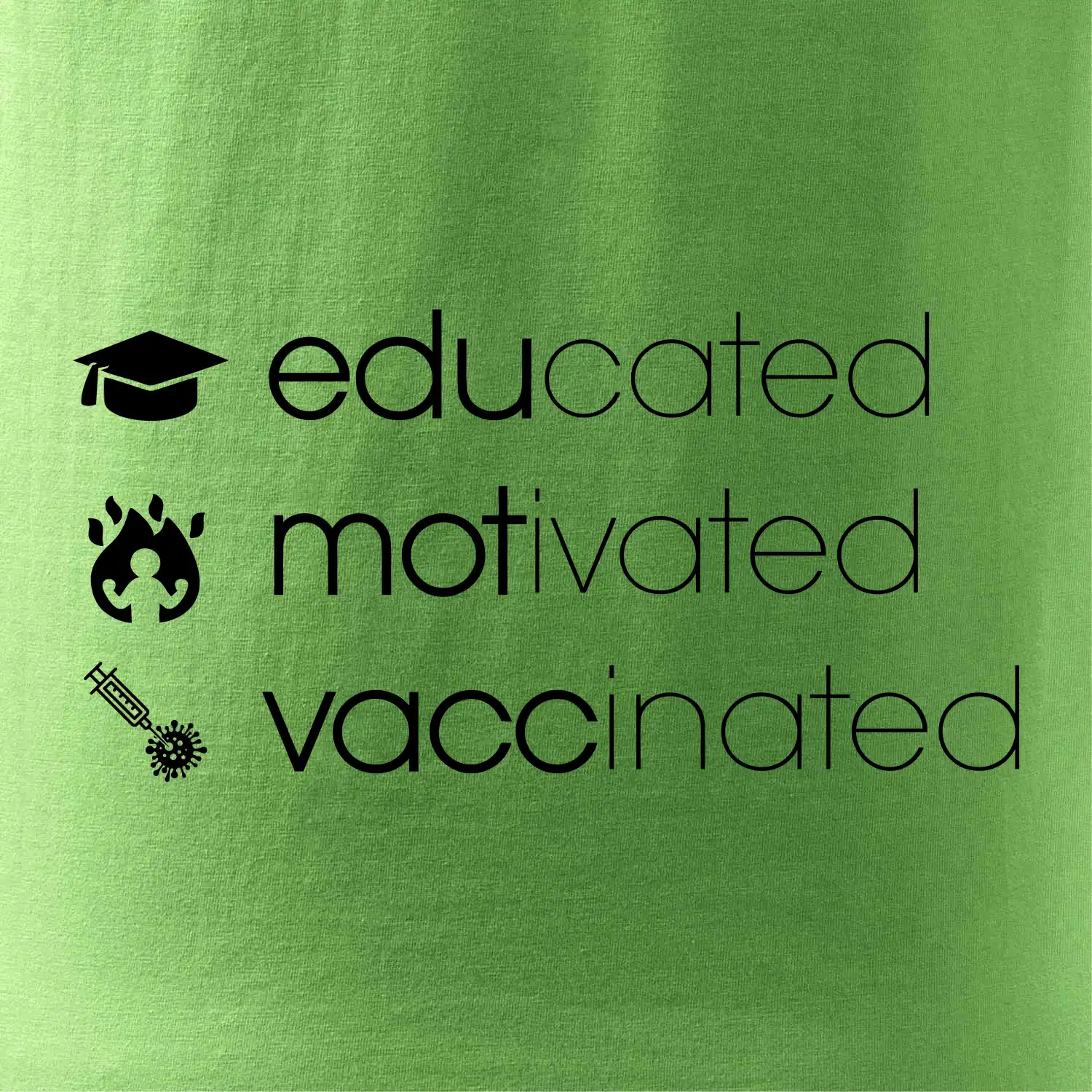 Educated motivated vaccinated