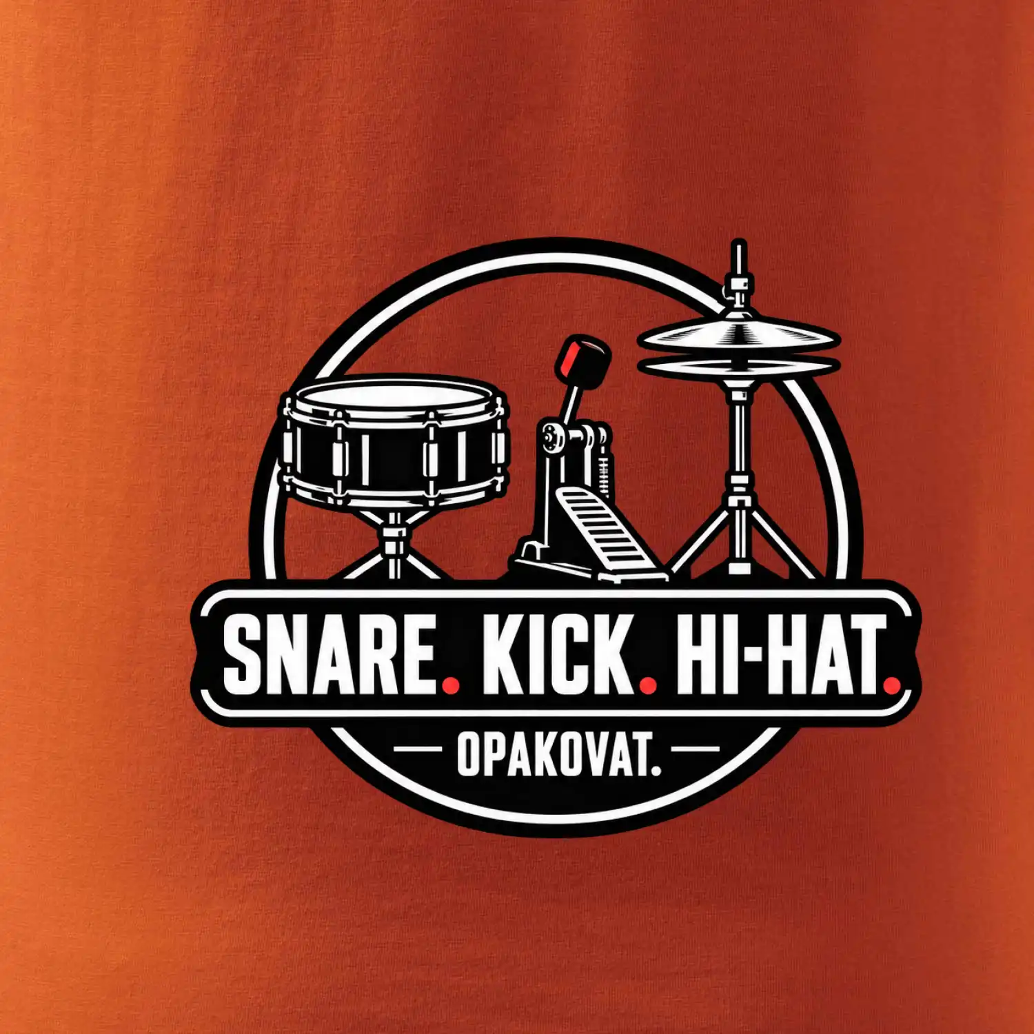 Snare kick hi-hat opakovat - bubenické trio