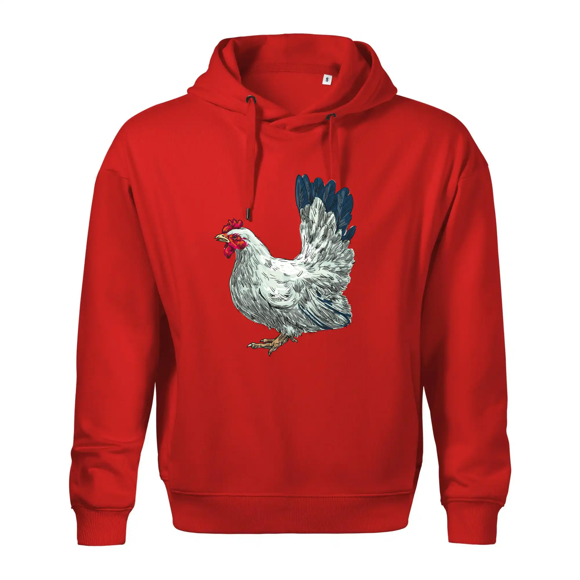 Slepice kreslená bílá