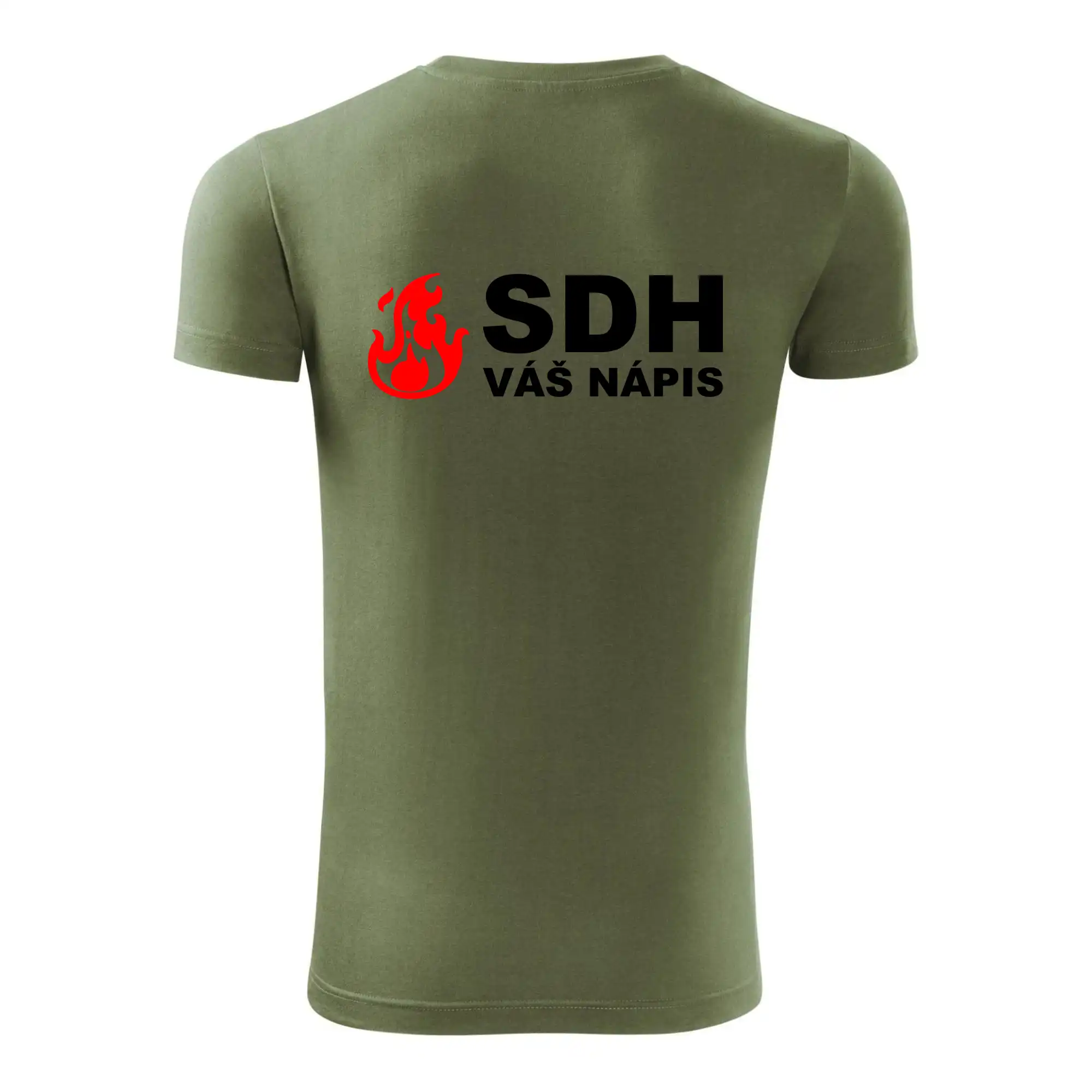 SDH nápis (oheň, název sboru - vlastní nápis)