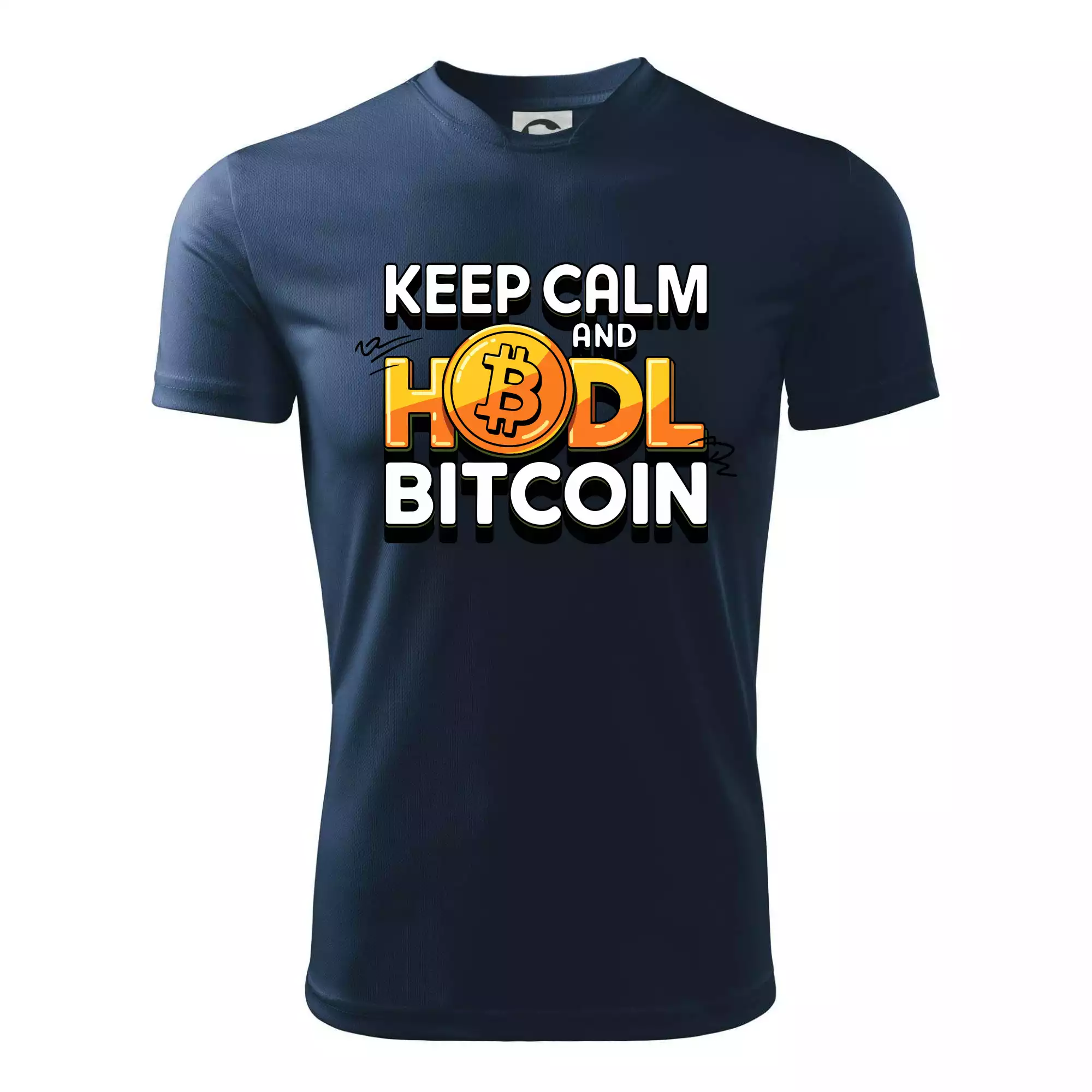 3D nápis Keep Calm and HODL Bitcoin