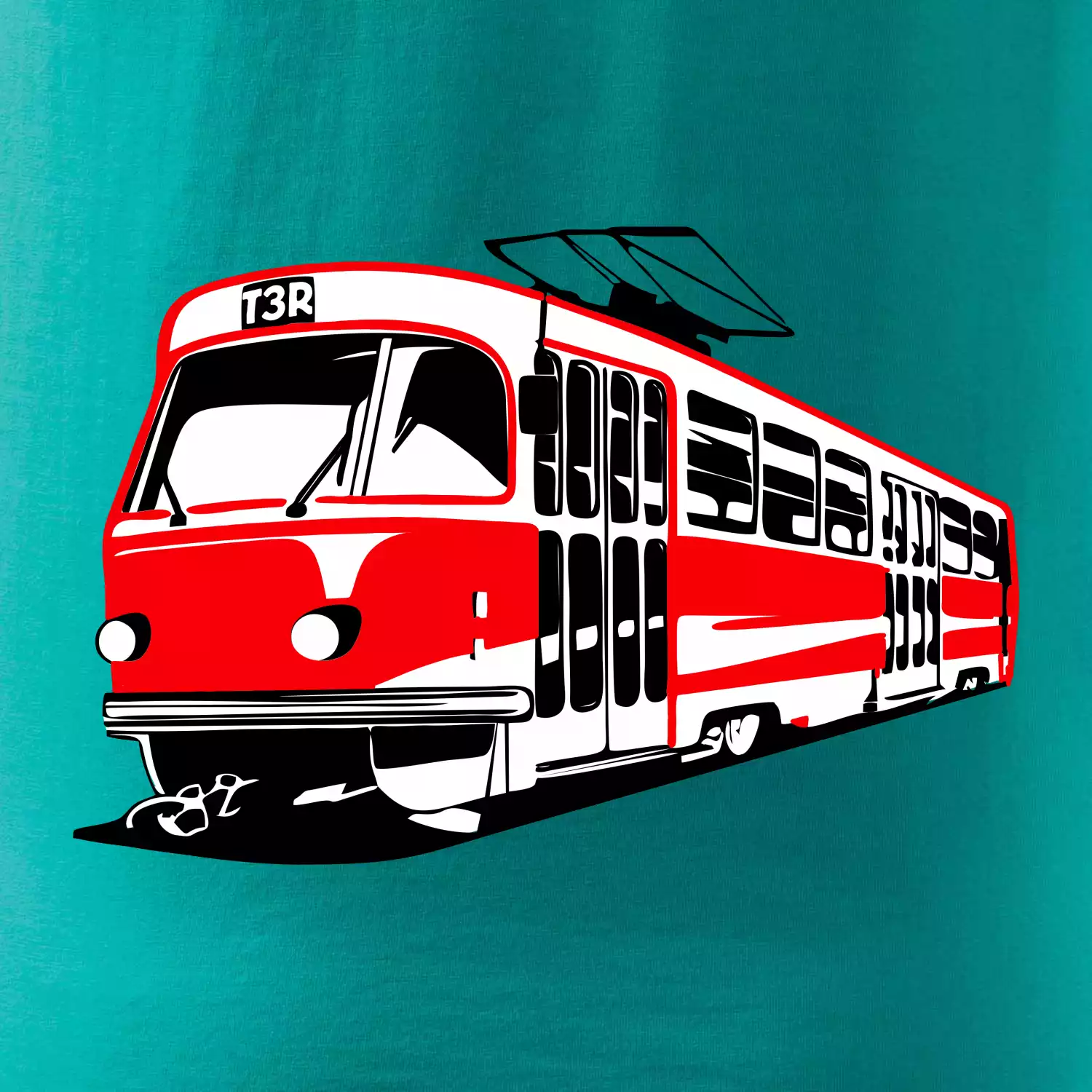 Tramvaj T3R barevná