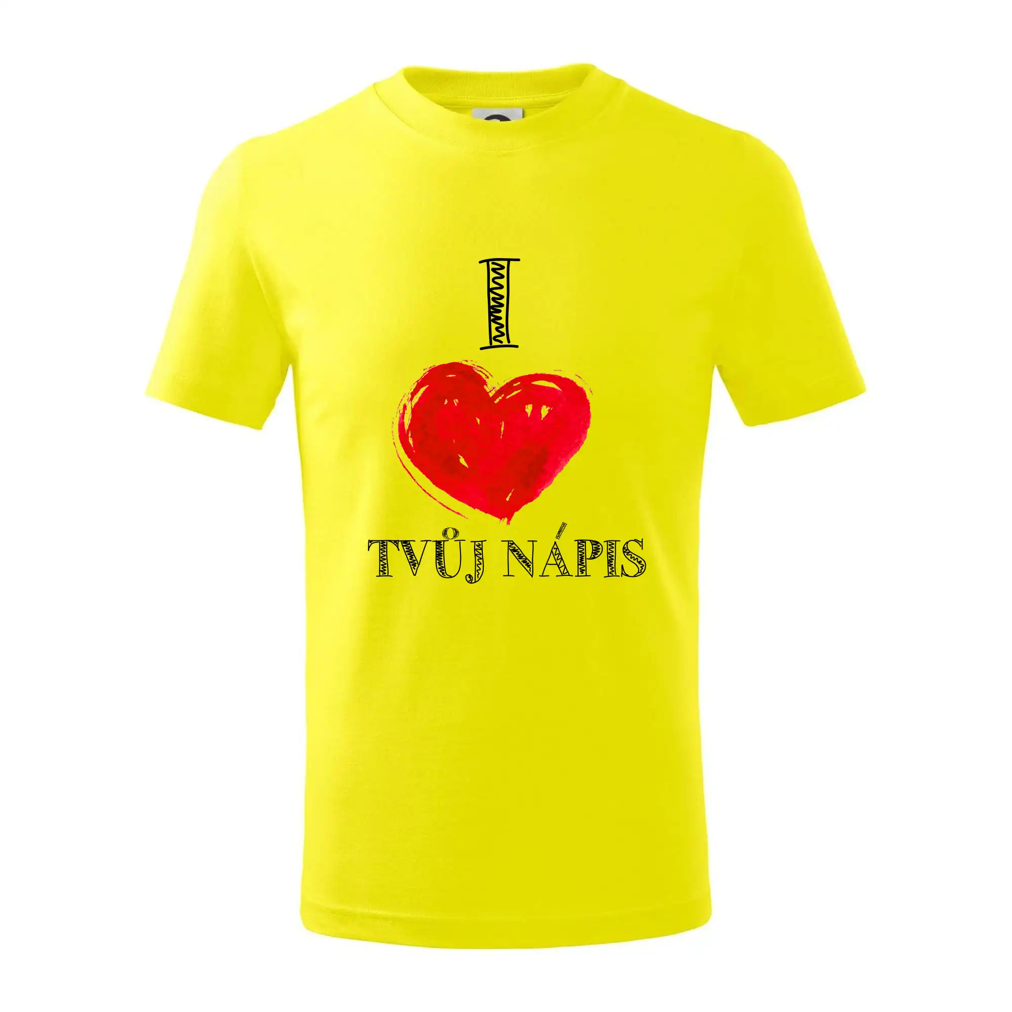 I love malované srdce - vlastní nápis