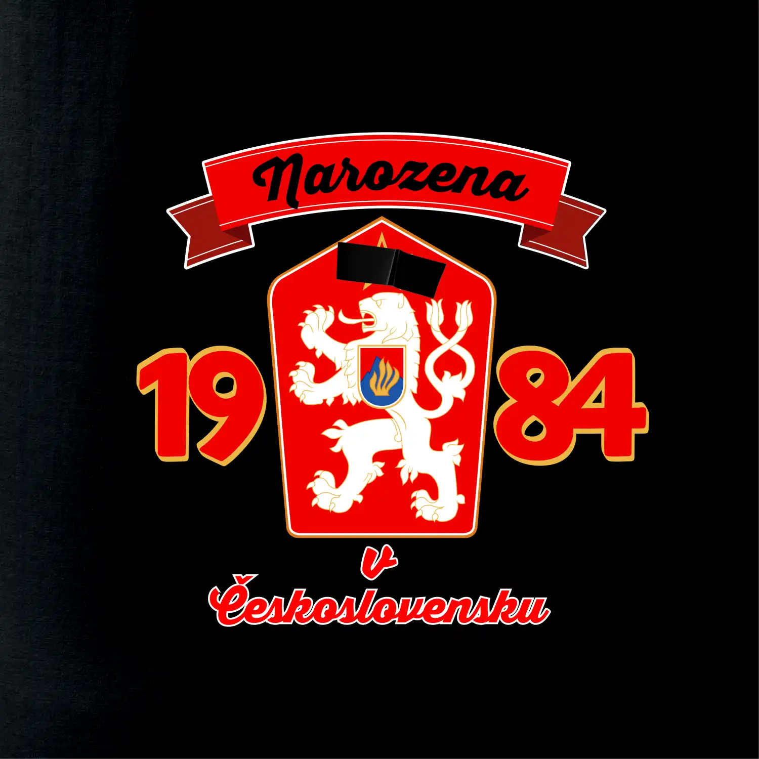 Narozena v Československu - Přelepený znak 1984