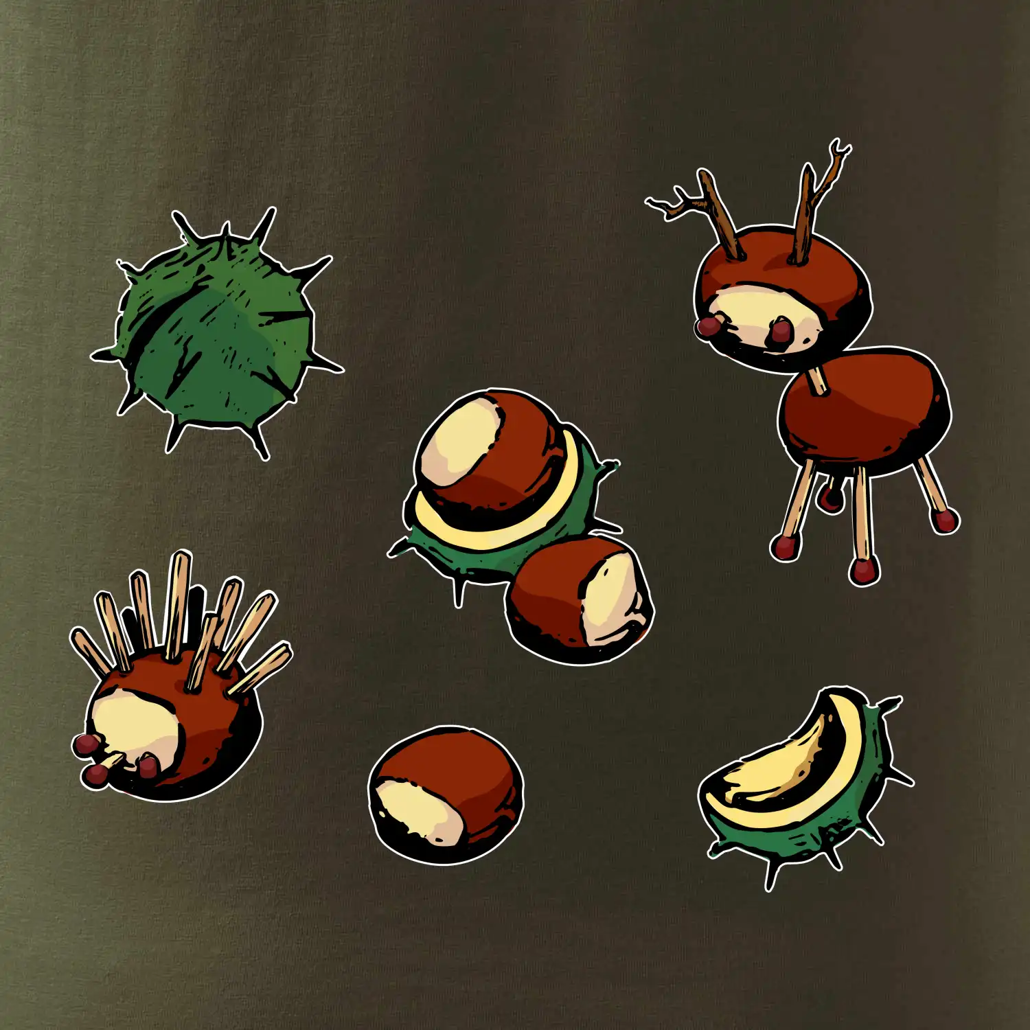 Kaštanová zvířátka - obdelník