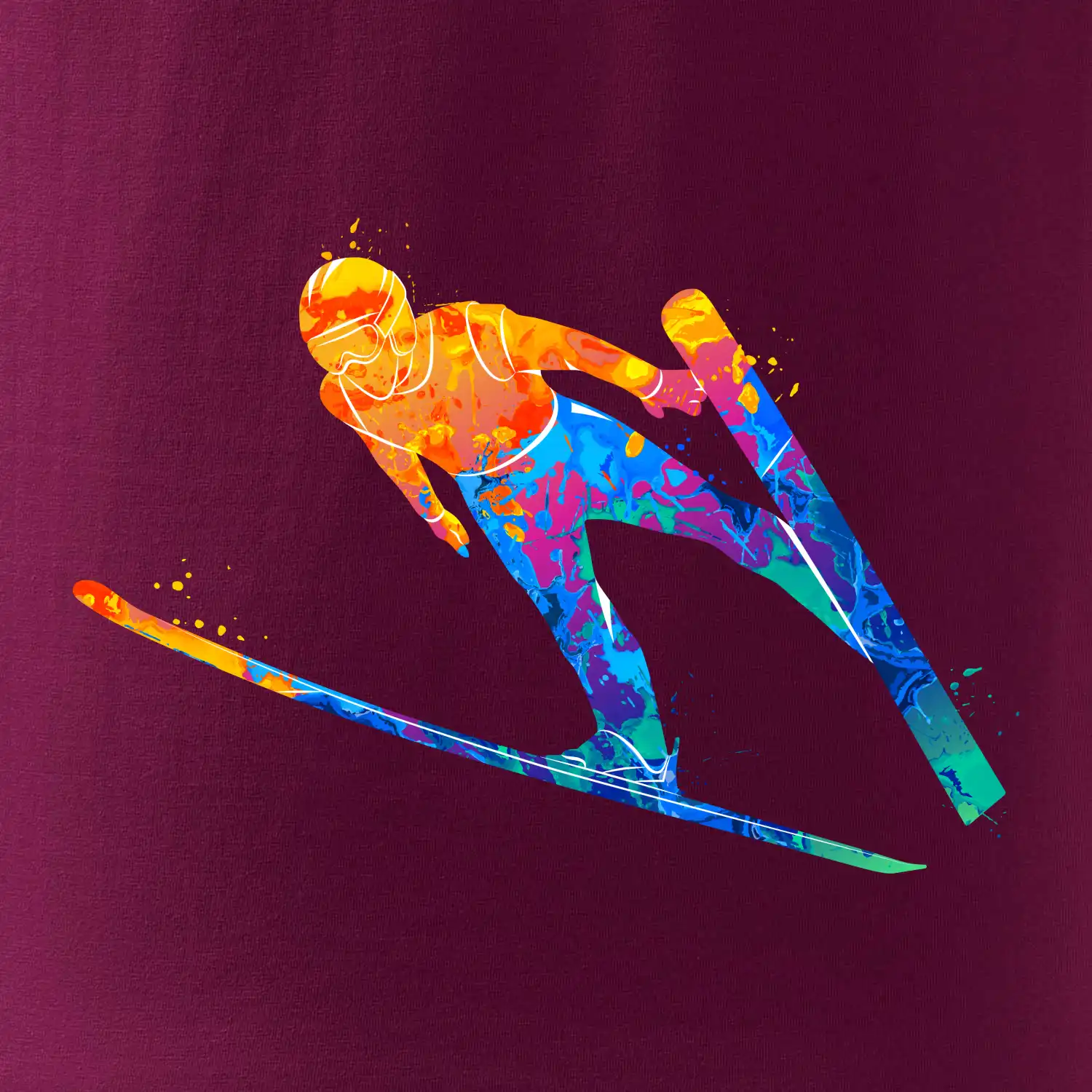 Skokan na lyžích splash