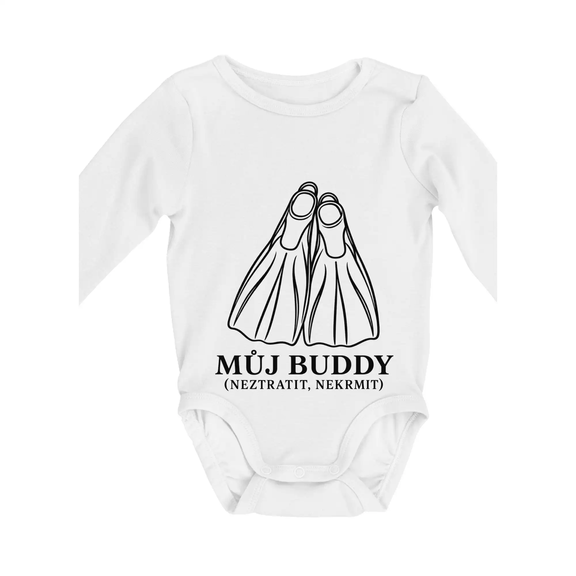 Můj buddy dvě překřížené potápěčské ploutve