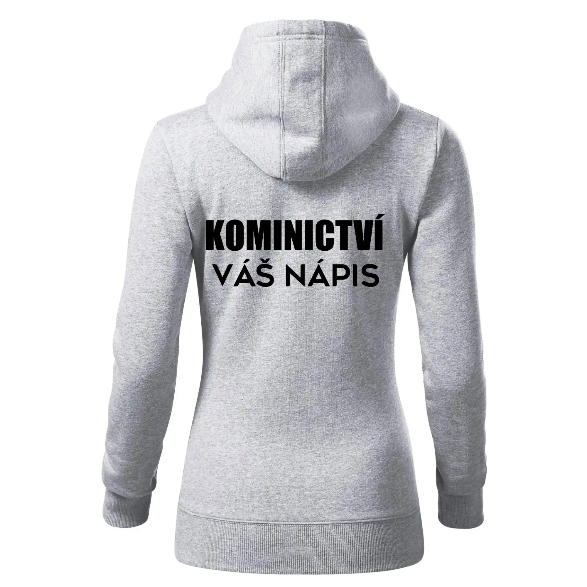 Kominík logo + nápis na zádech