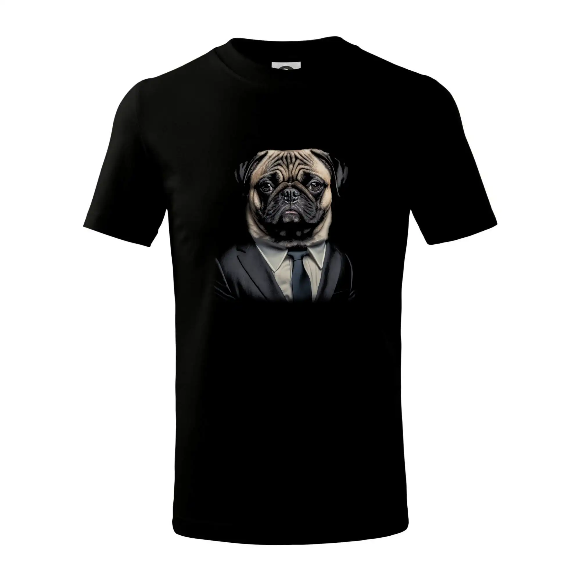 Mops v obleku