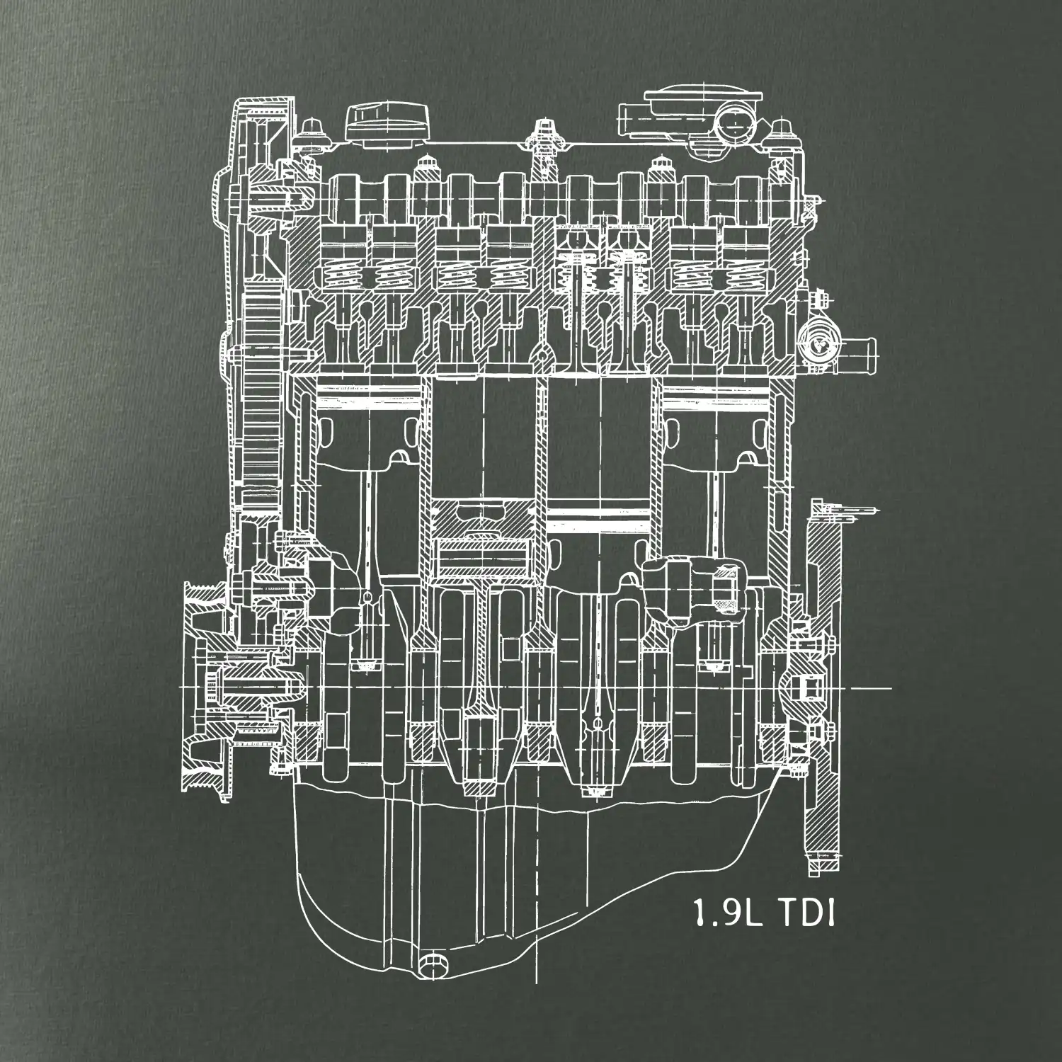 Motor Škoda/ VW 1.9L  TDI ze předu
