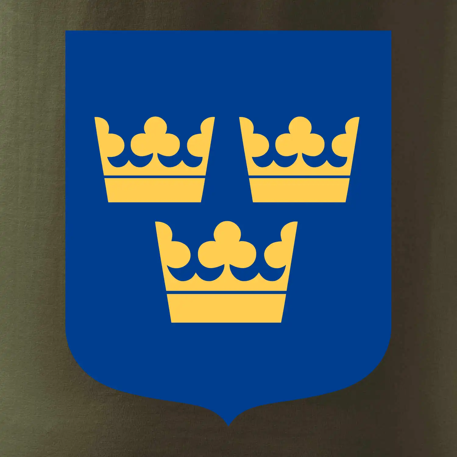 Švédský znak tři korunky na prso