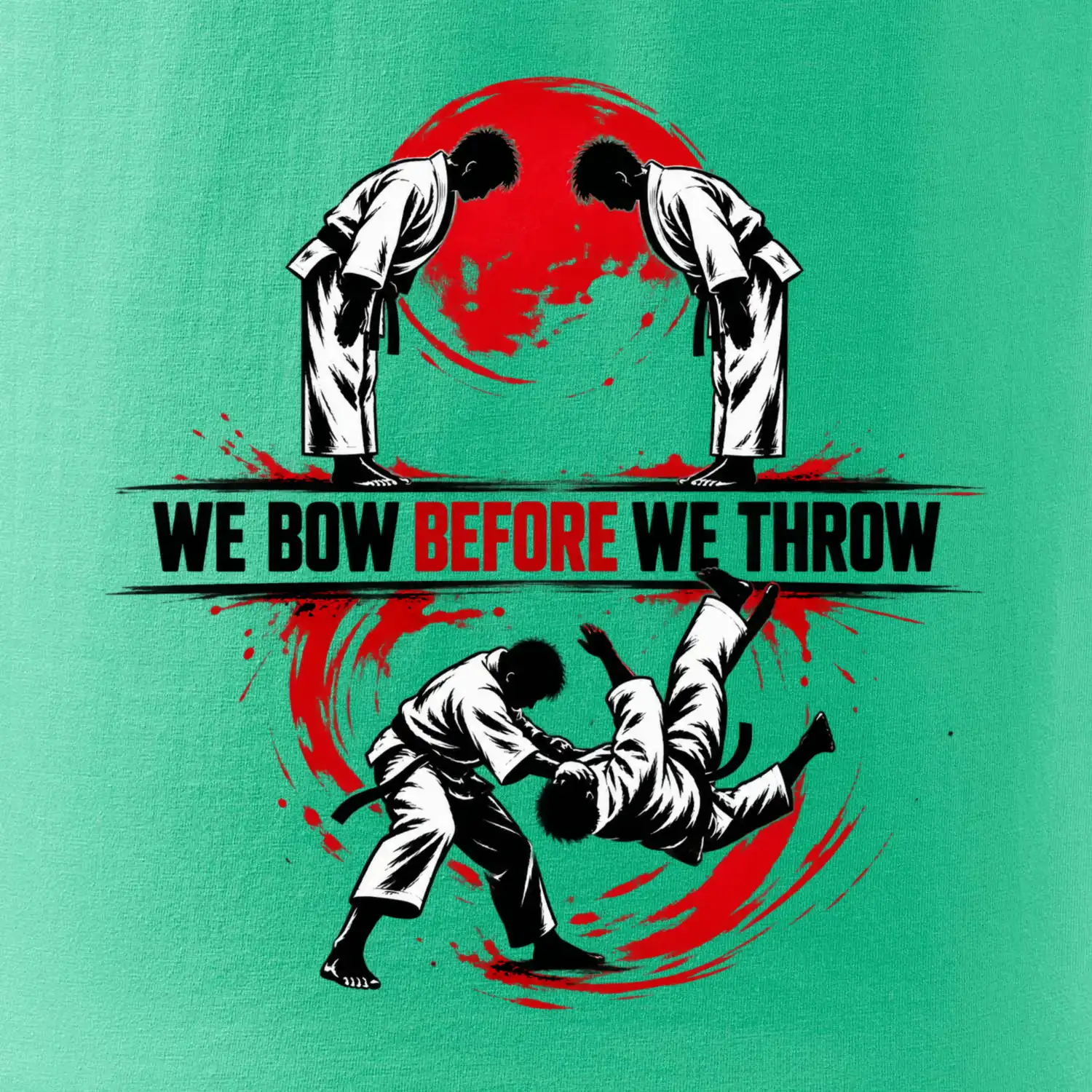 We bow before we throw judo