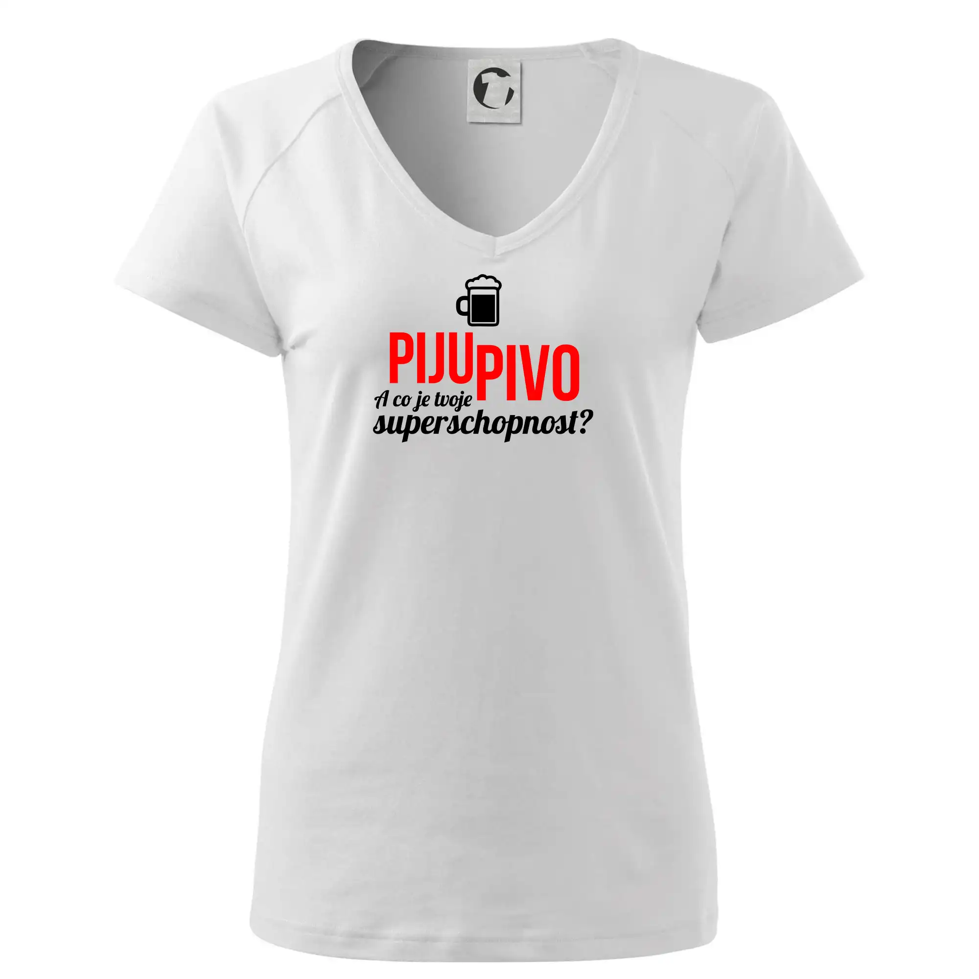 Já piju pivo - tvoje superschopnost? rovný nápis