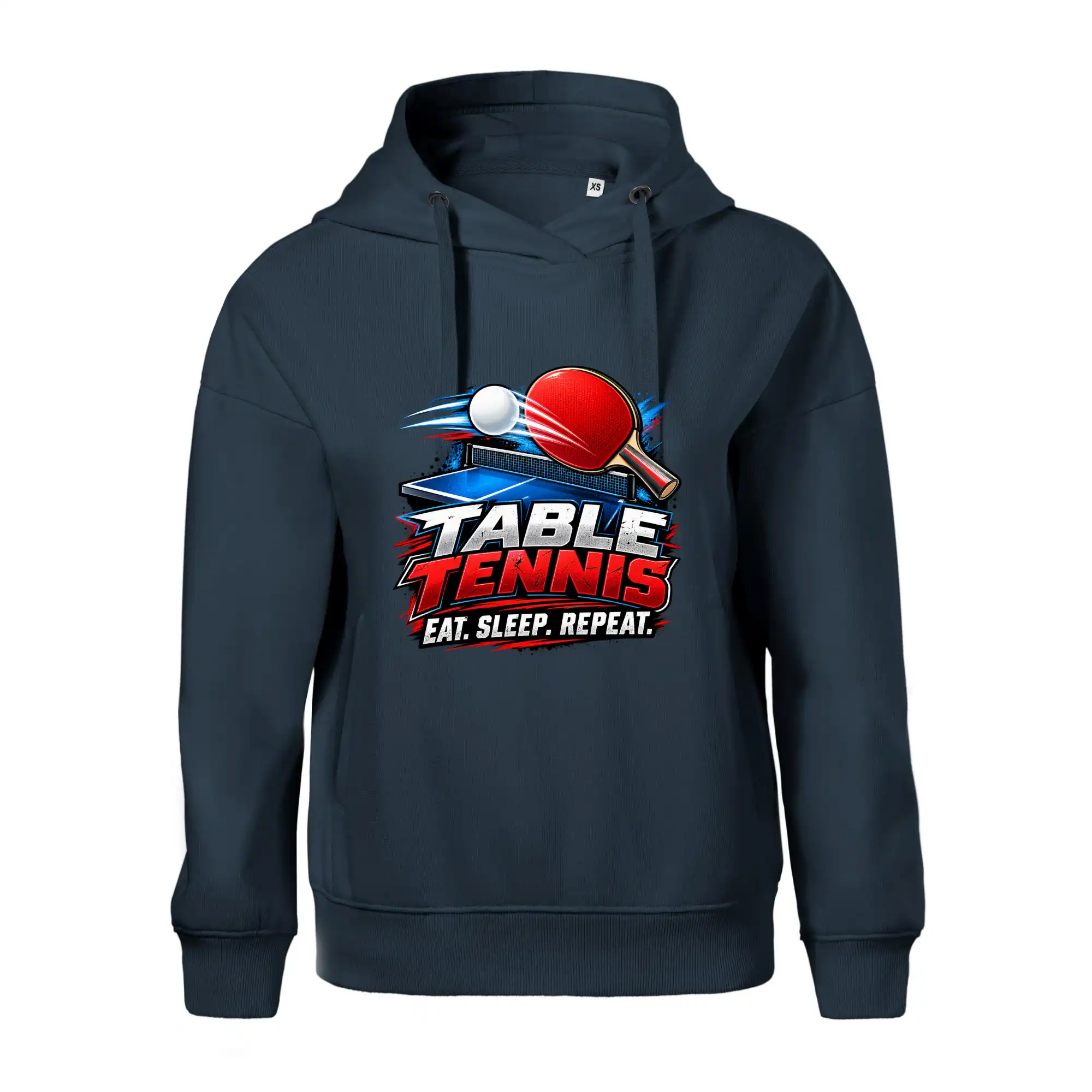 Stolní tenis pálka a míček eat sleep repeat