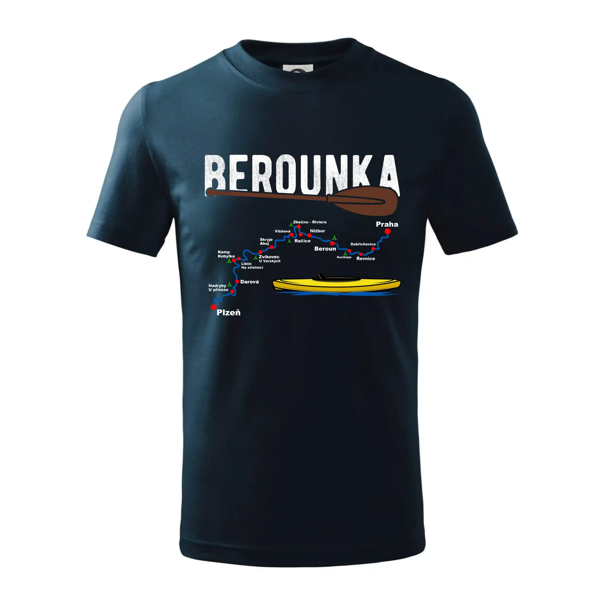 Mapa řeky Berounky