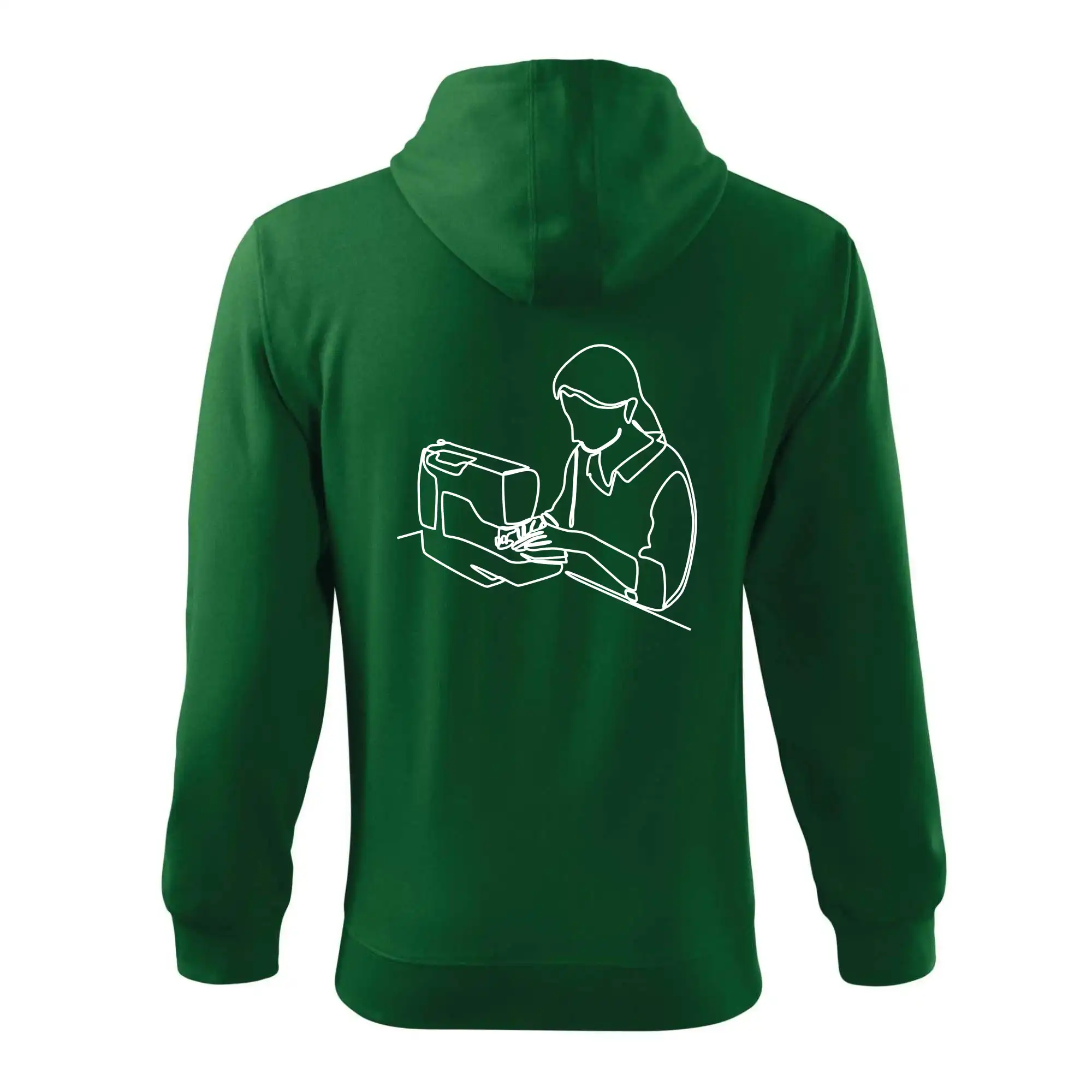 Švadlena a šicí stroj jedním tahem