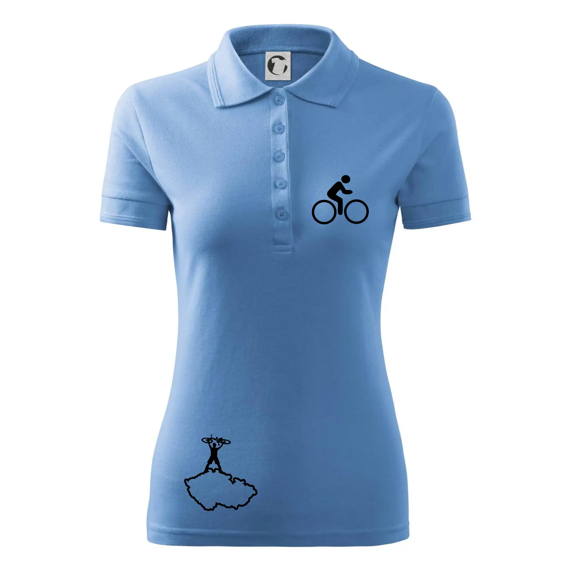 Mapa ČR + kolo na prsu