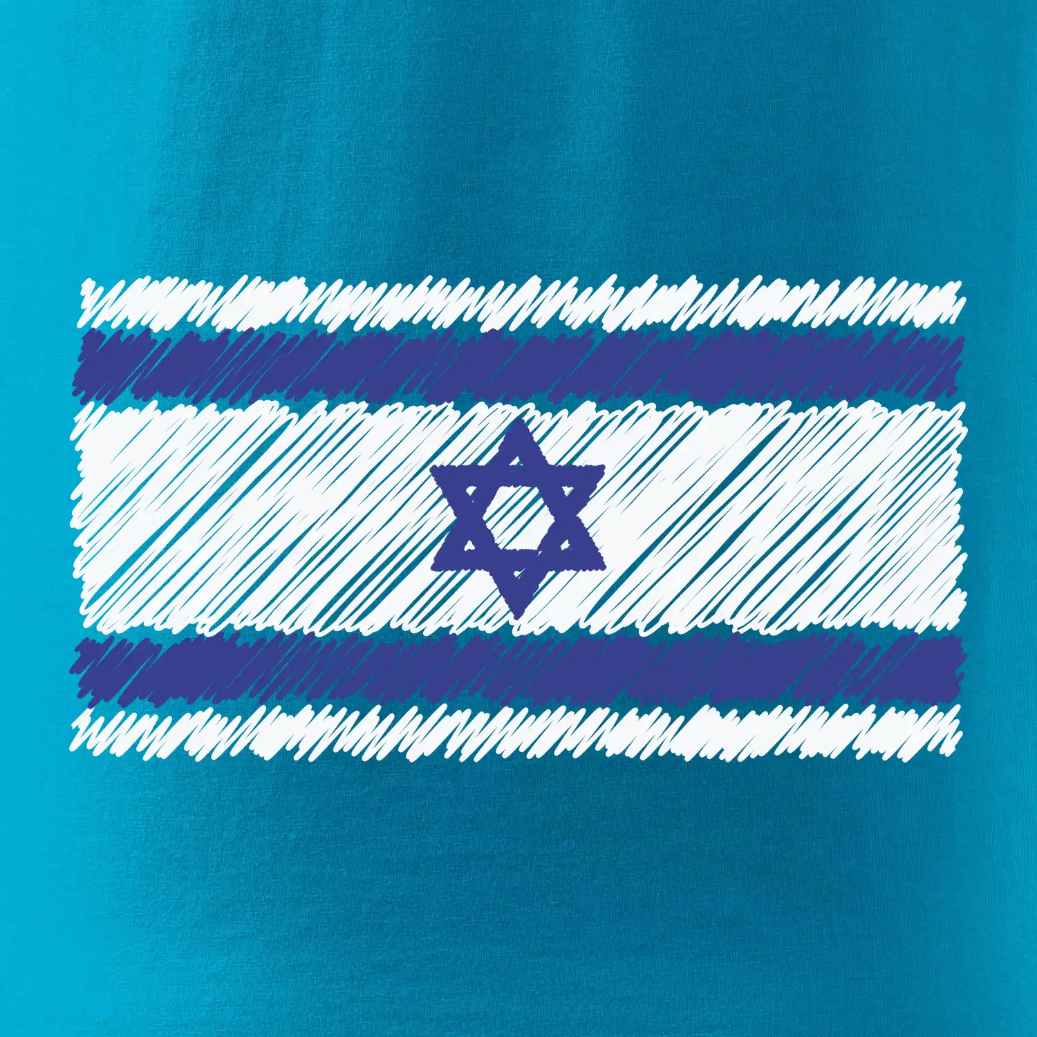 Vlajka Izrael kreslená