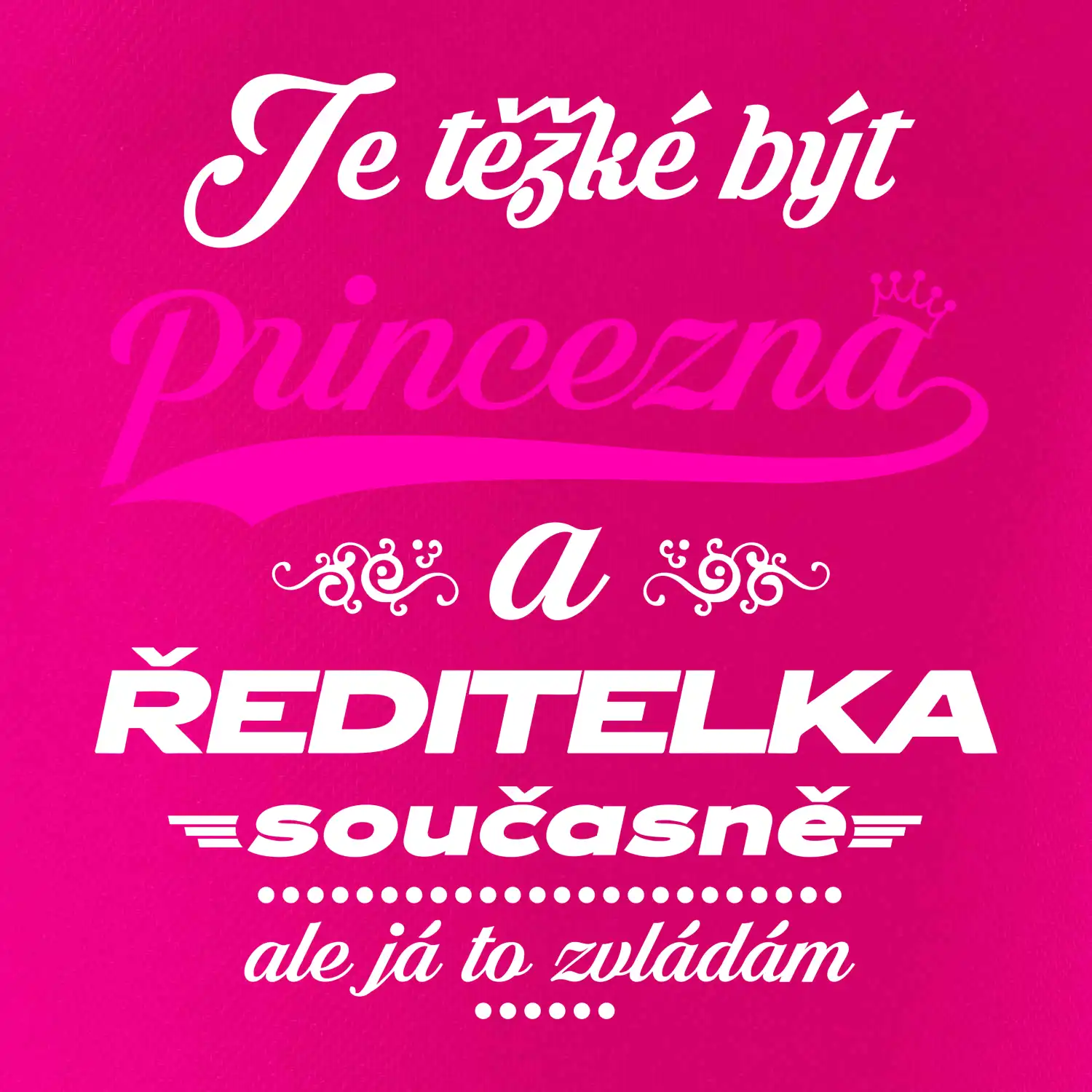 Je těžké být princezna - ředitelka