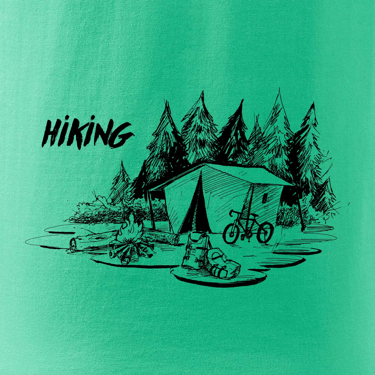 Hiking - obrázek kreslený