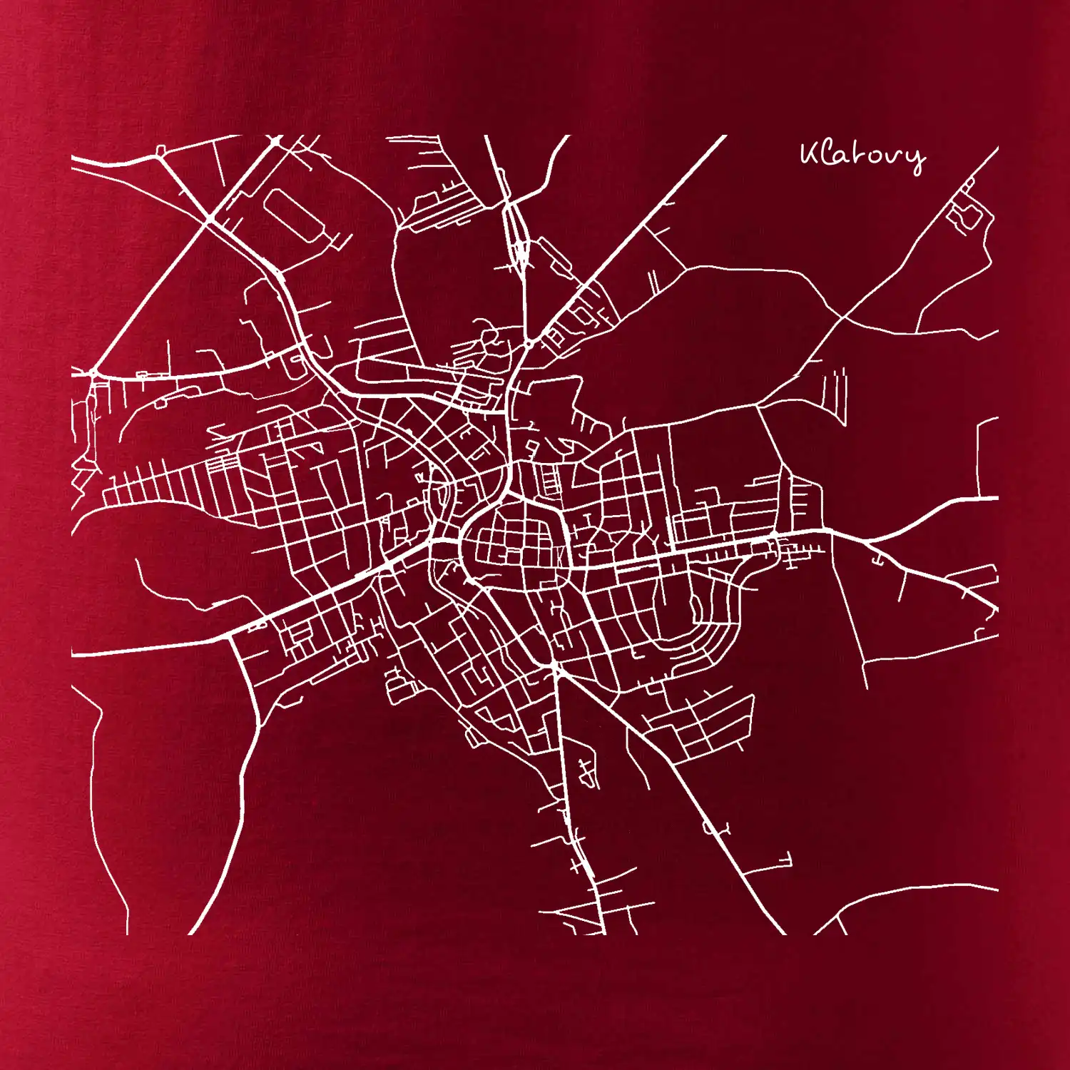 Mapy měst černobílé Klatovy