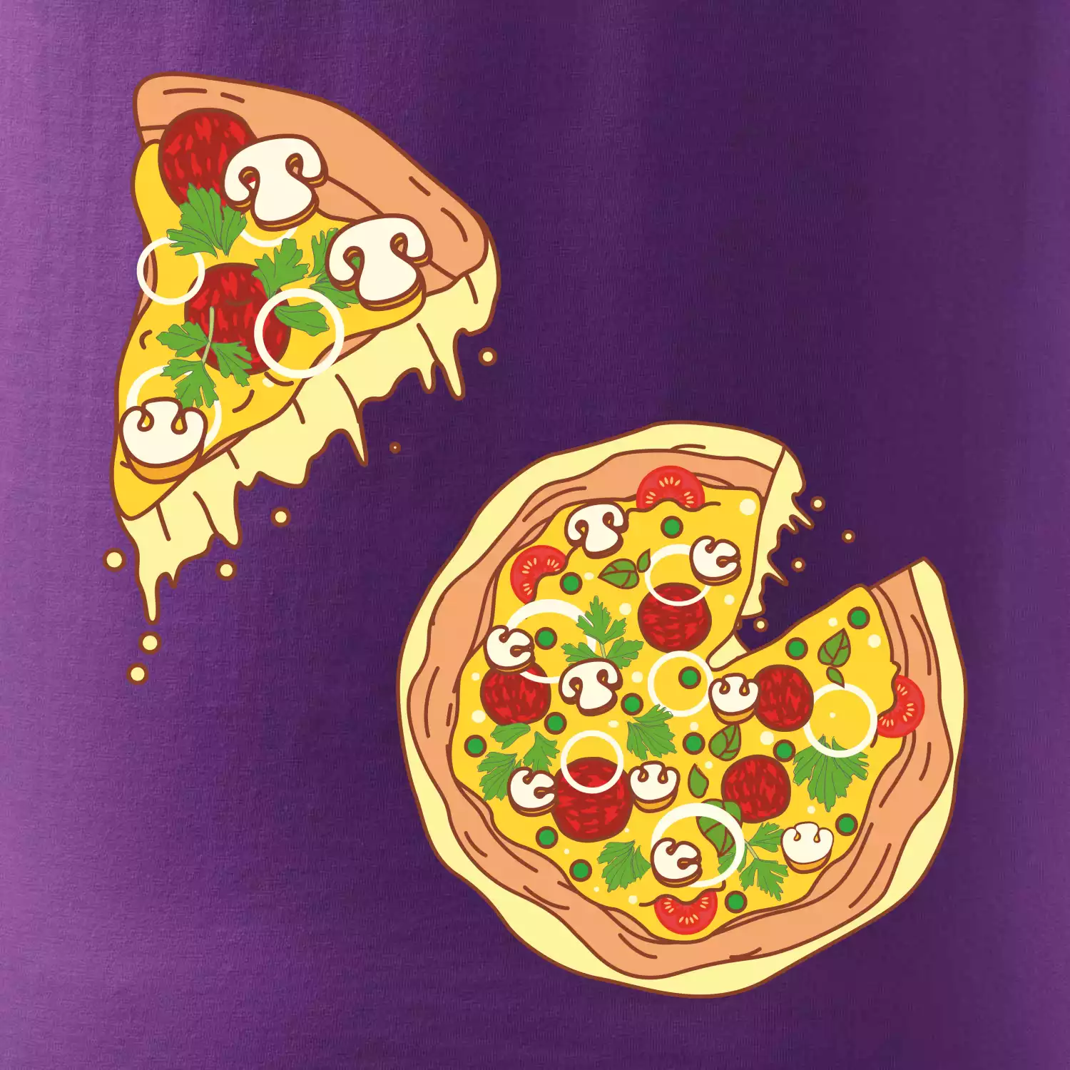 Pizza + Pizza kousek