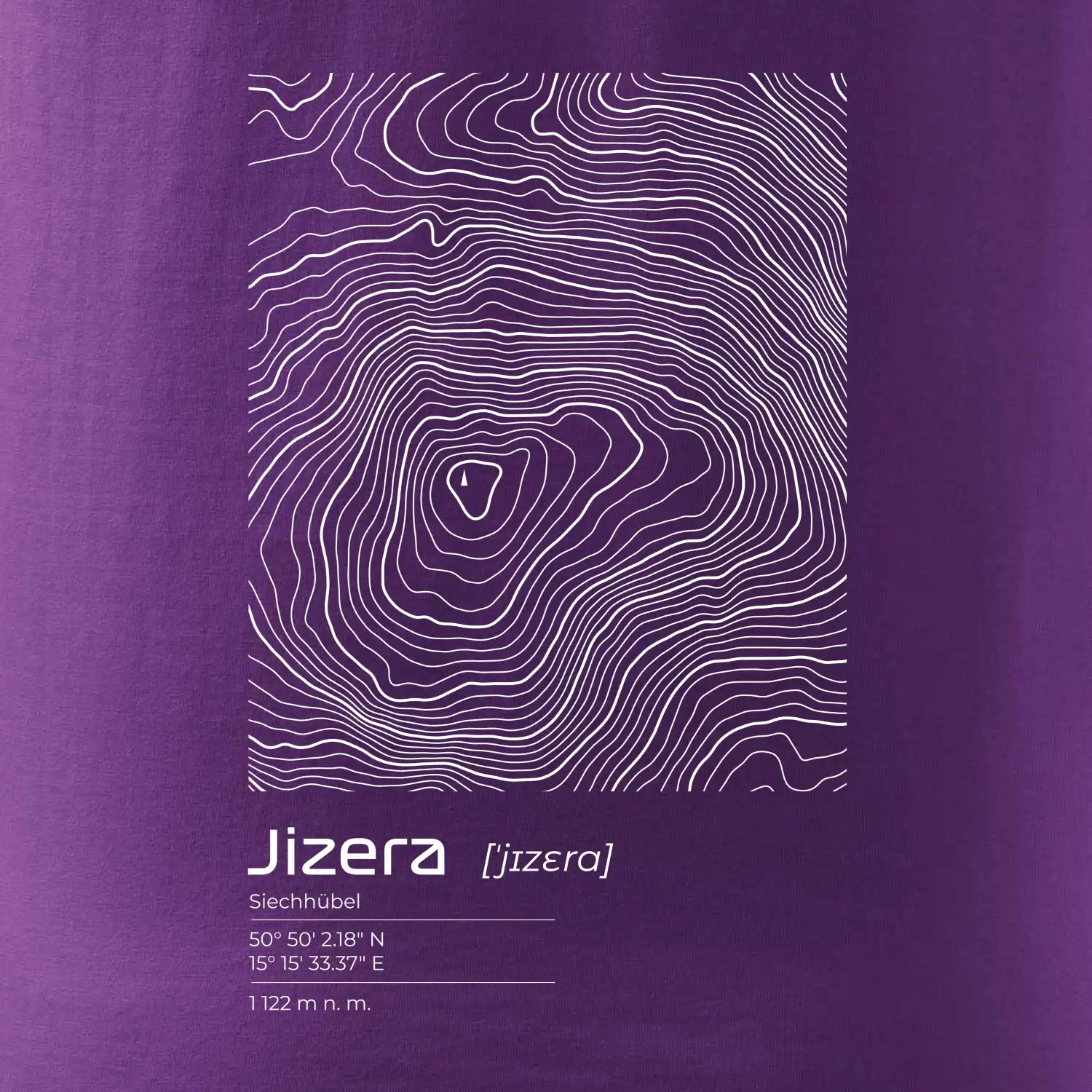 Jizera - vrstevnice v obdélníku