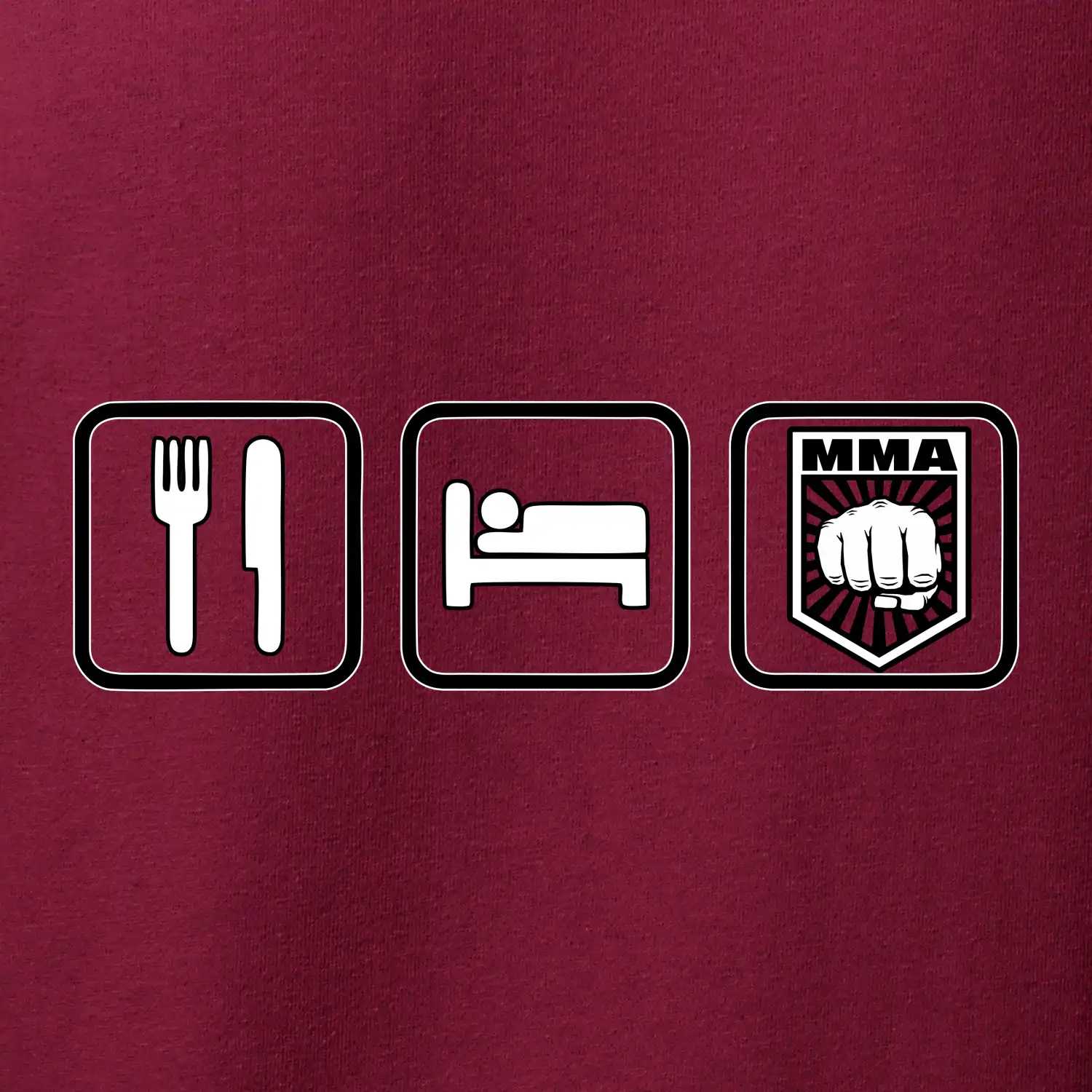 Eat sleep MMA v řádku