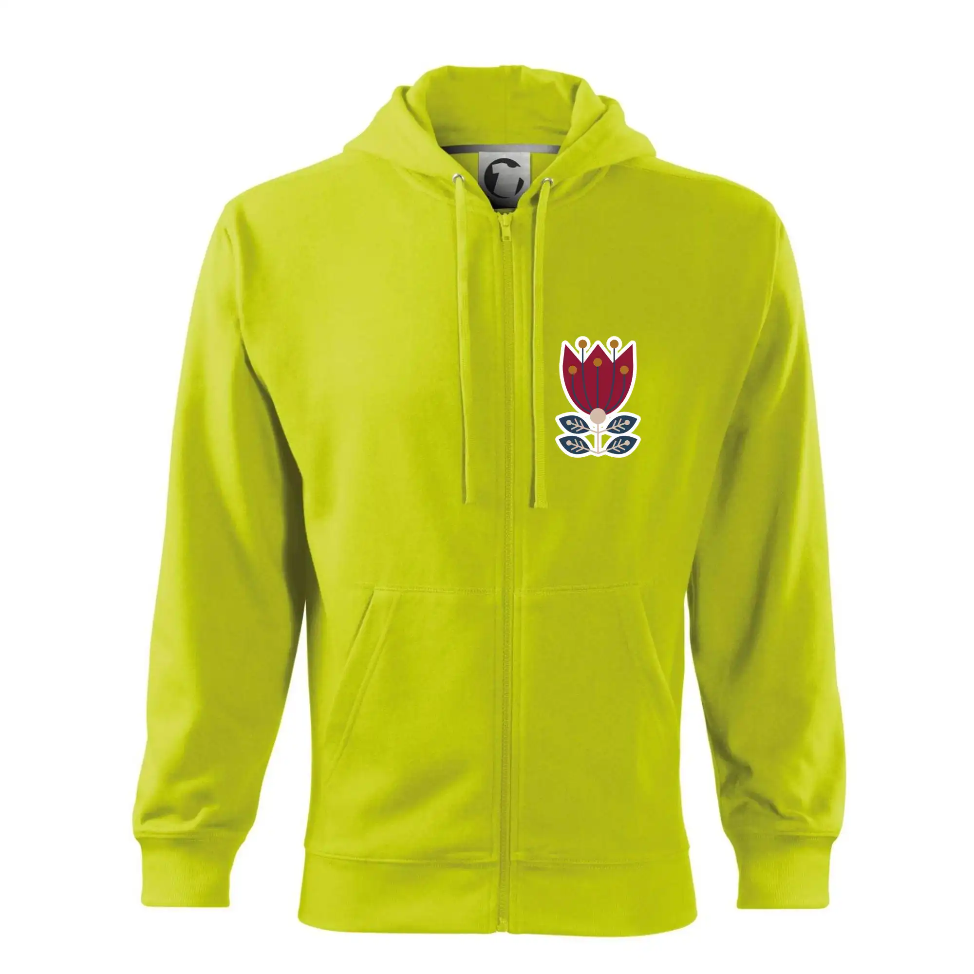 Folklor na prsu květina čtyřlistá