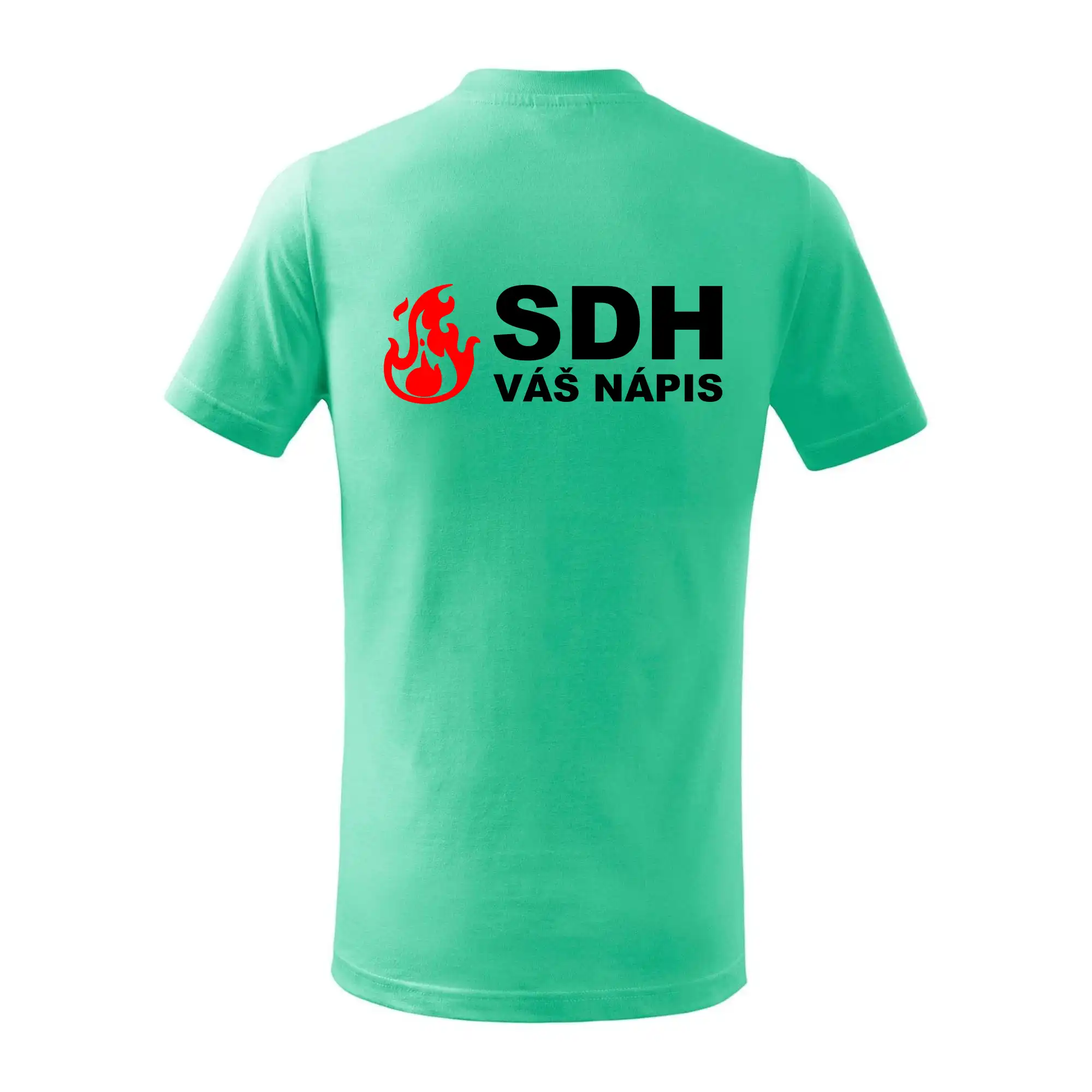 SDH nápis (oheň, název sboru - vlastní nápis)