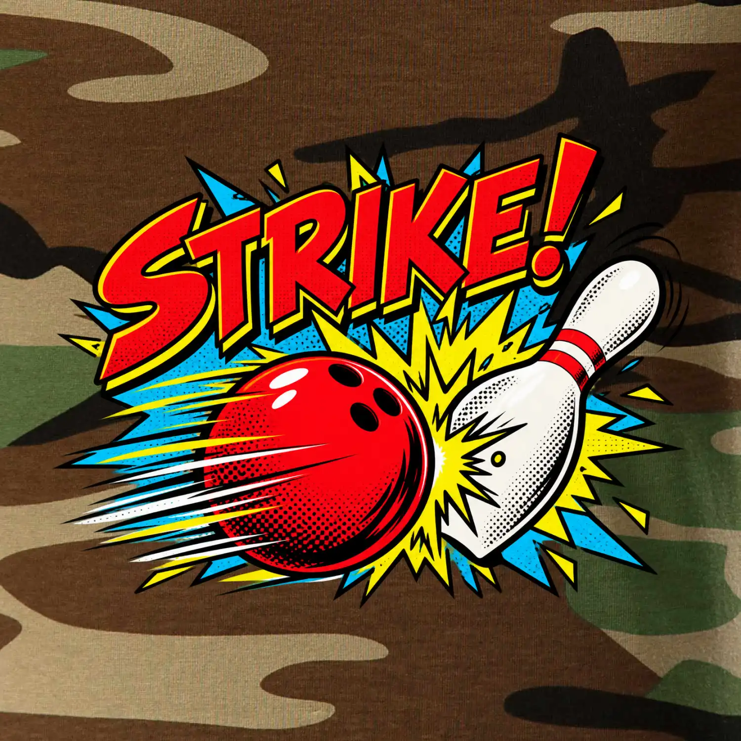 Strike komiksový bowlingový náraz