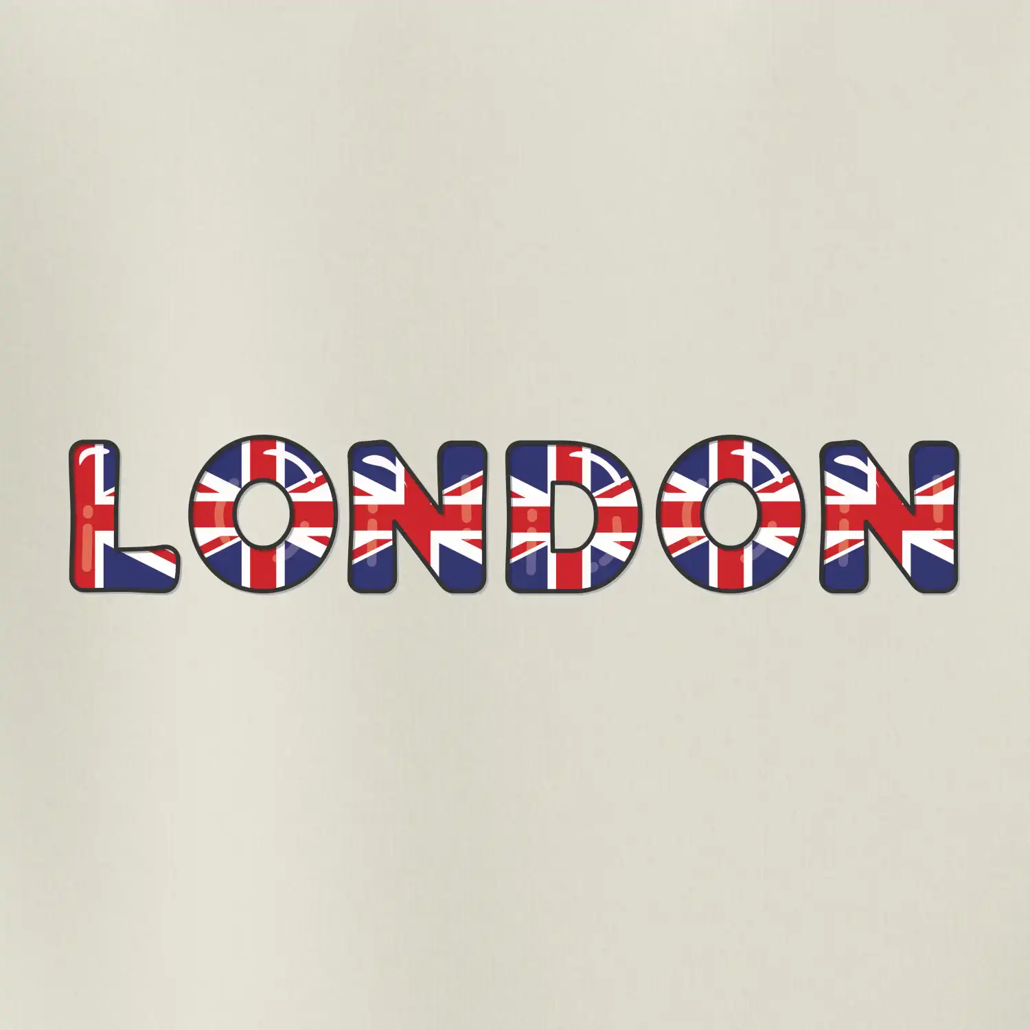 Nápis London vlajka